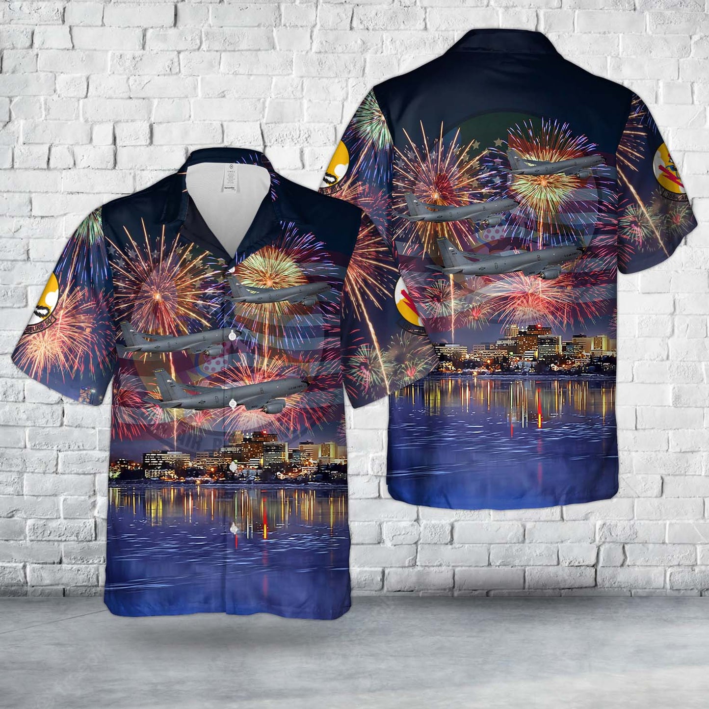 Alaska Air National Guard 168th Air Refueling Wing Boeing KC-135R Stratotanker, 4th Of July Hawaiian Shirt