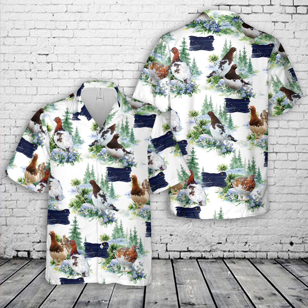Alaska Willow Ptarmigan Hawaiian Shirt