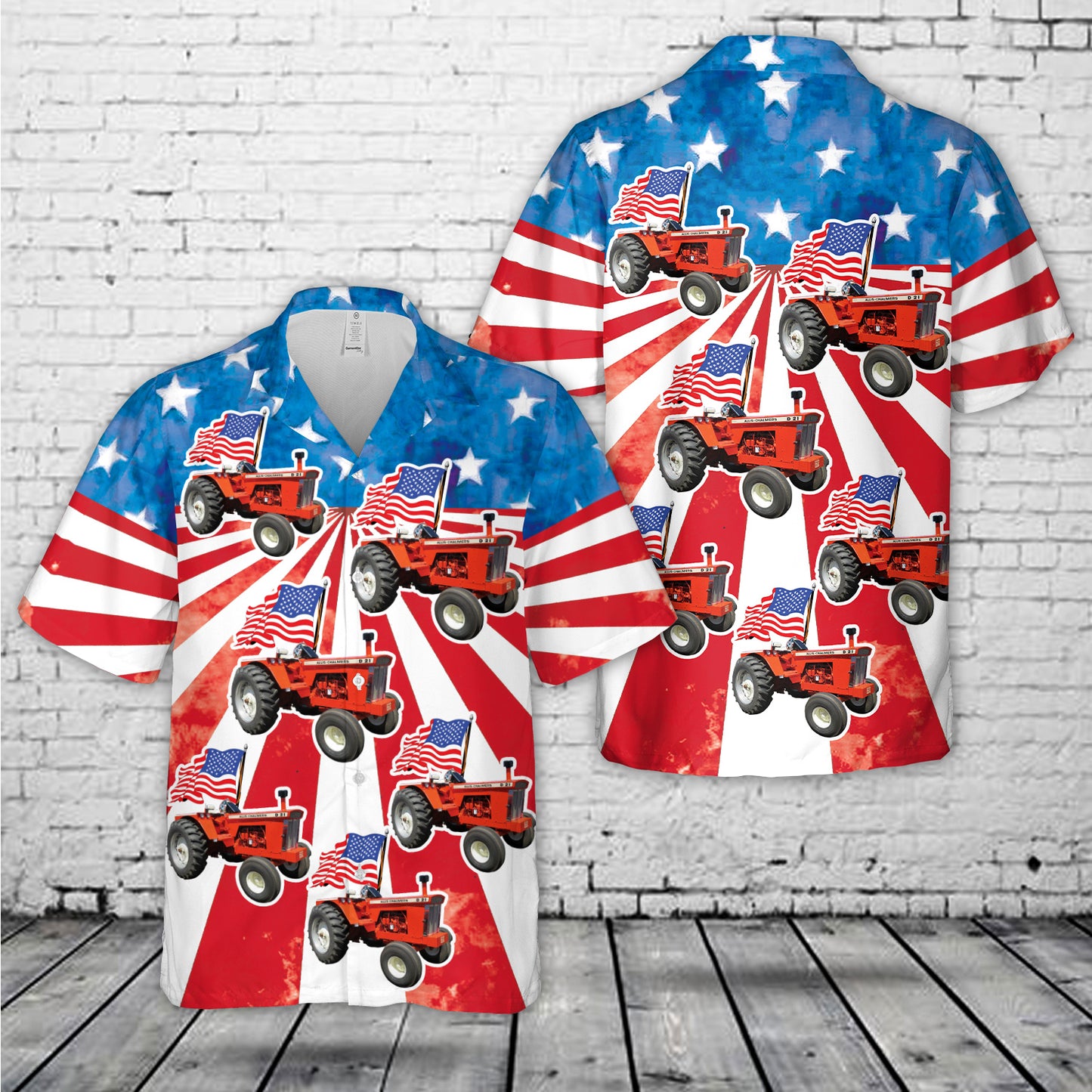 Allis Chalmers D21 Tractor, 4th Of July Hawaiian Shirt