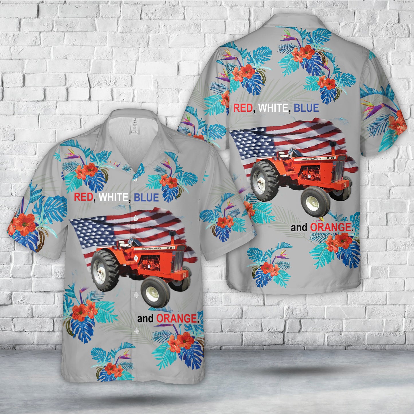 Allis Chalmers D21 Tractor, 4th Of July Hawaiian Shirt