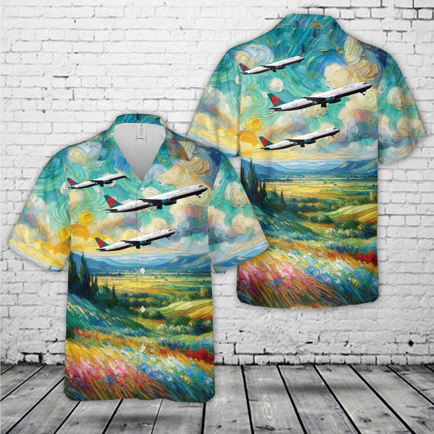 American Airlines N580UW-American A321c AT BOS-America West livery Hawaiian Shirt