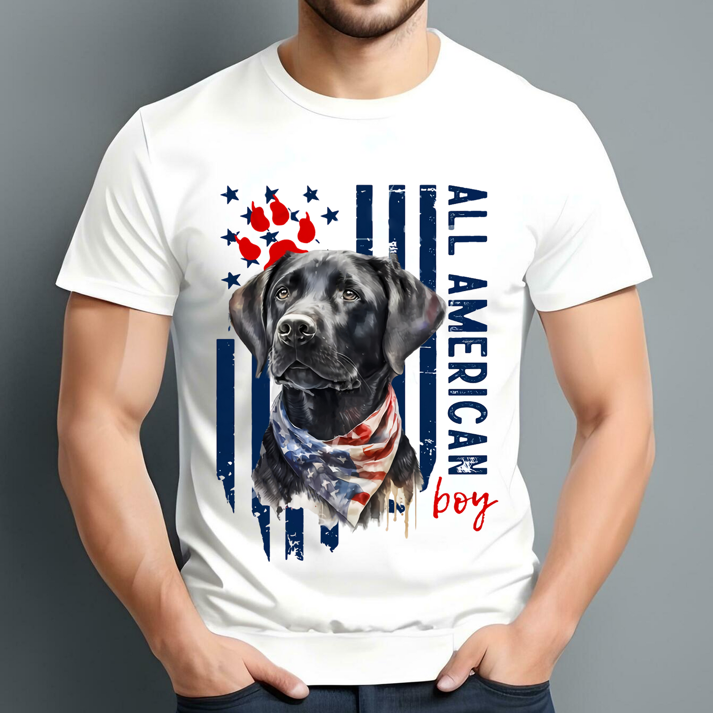 American Black Labrador Retriever Classic Unisex T-Shirt Gildan 5000 (Made In US) DLHH1306PT01