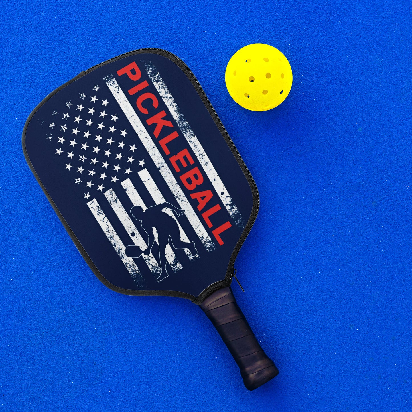 American Flag Pickleball Pickleball Paddle Cover (Made in US)