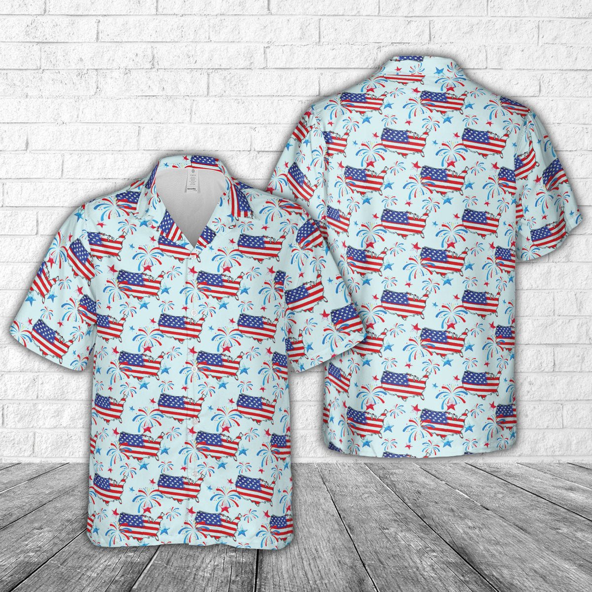 American Map 4th Of July Hawaiian Shirt