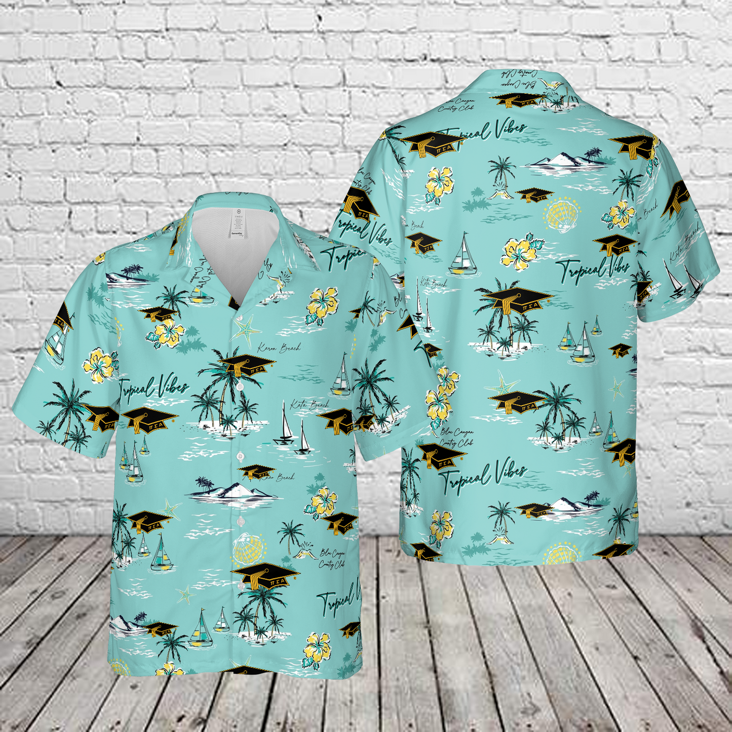 American National Honor Society Mortar Board Hawaiian Shirt