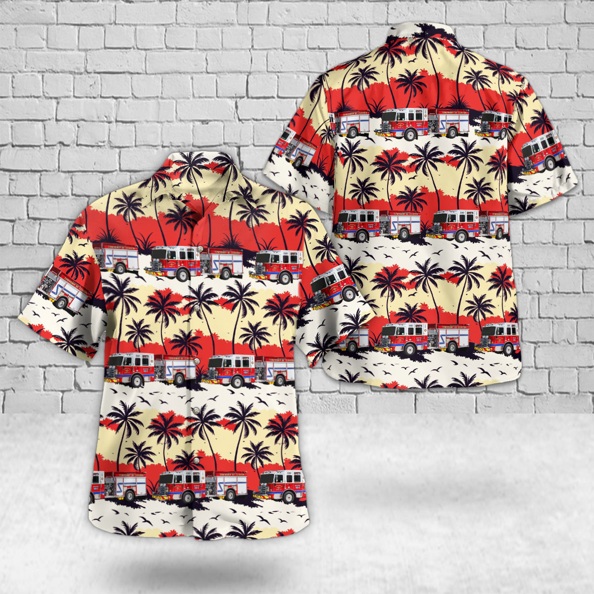 Annandale, New Jersey, Clinton Fire Department Hawaiian Shirt