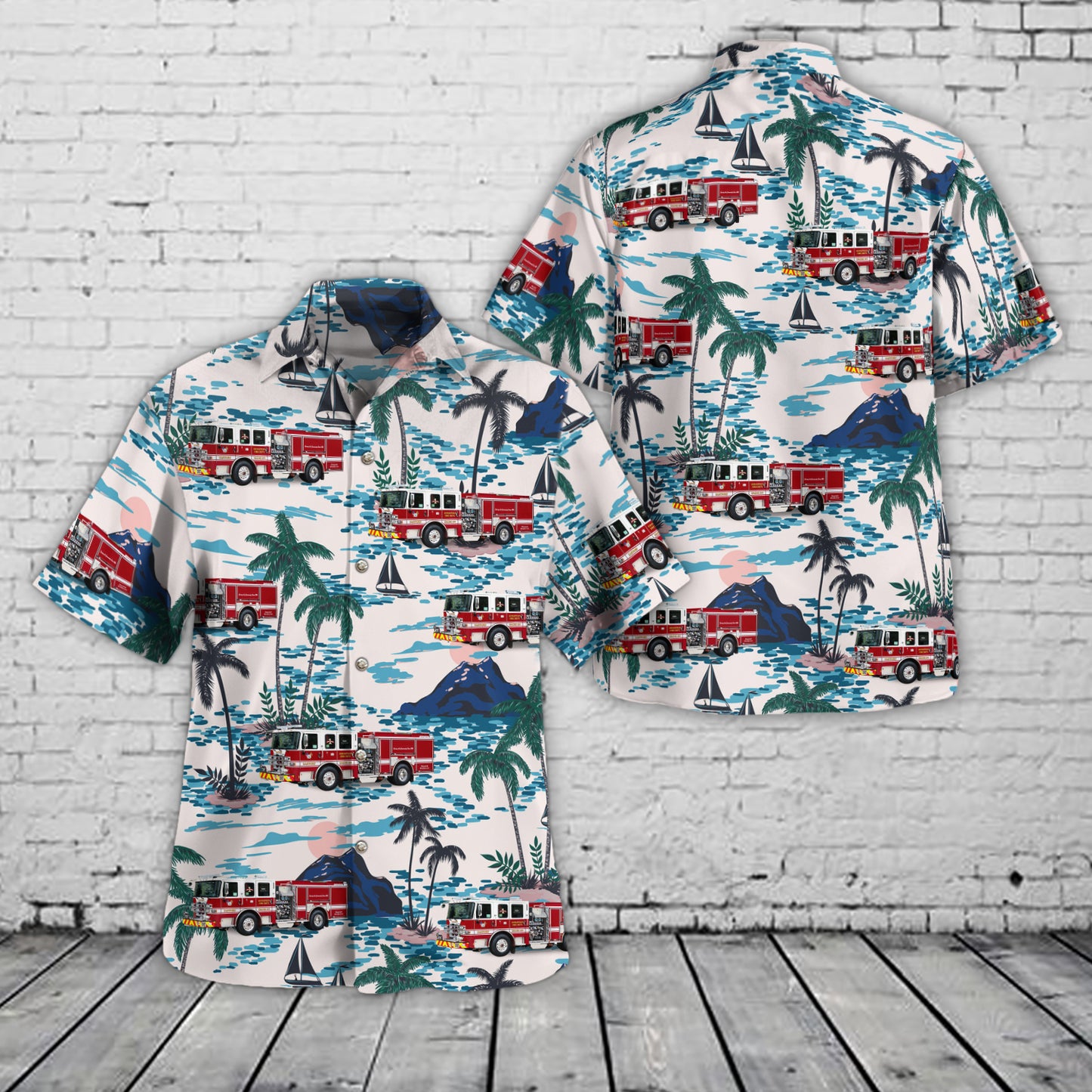 Annapolis, Maryland, Eastport Volunteer Fire Company Hawaiian Shirt