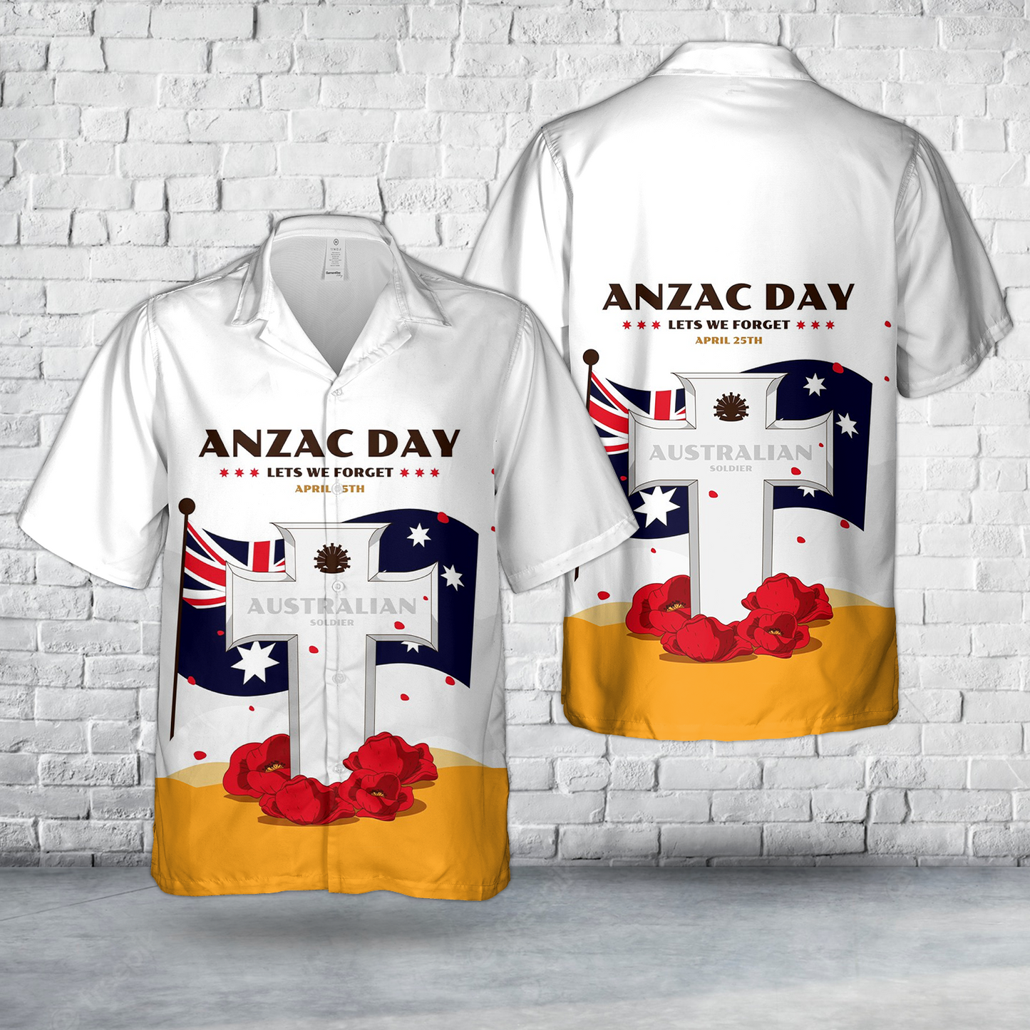 Anzac Day Lest We Forget Australian Solider Hawaiian Shirt