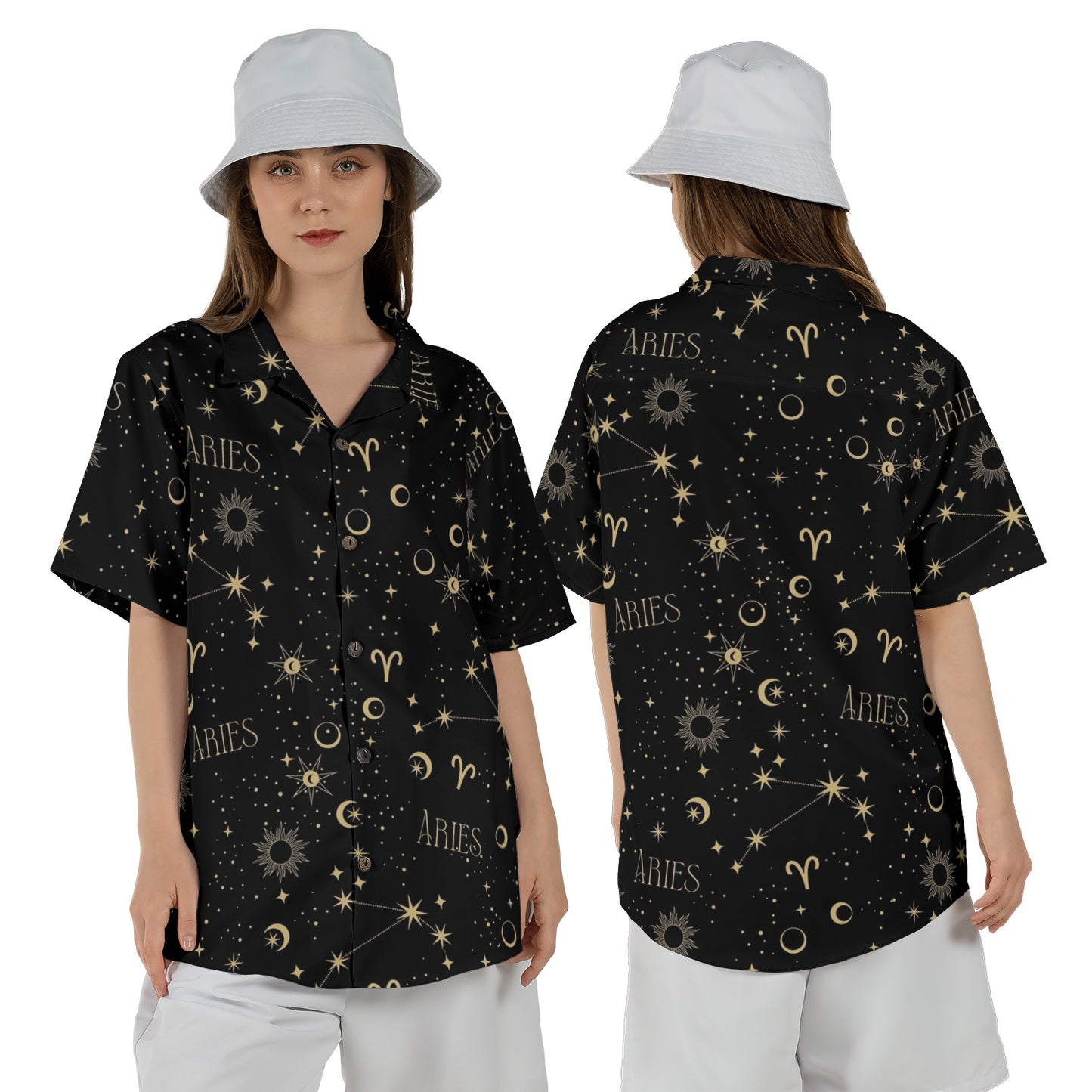 Aries Zodiac Star Regular Fit Hawaiian Shirt