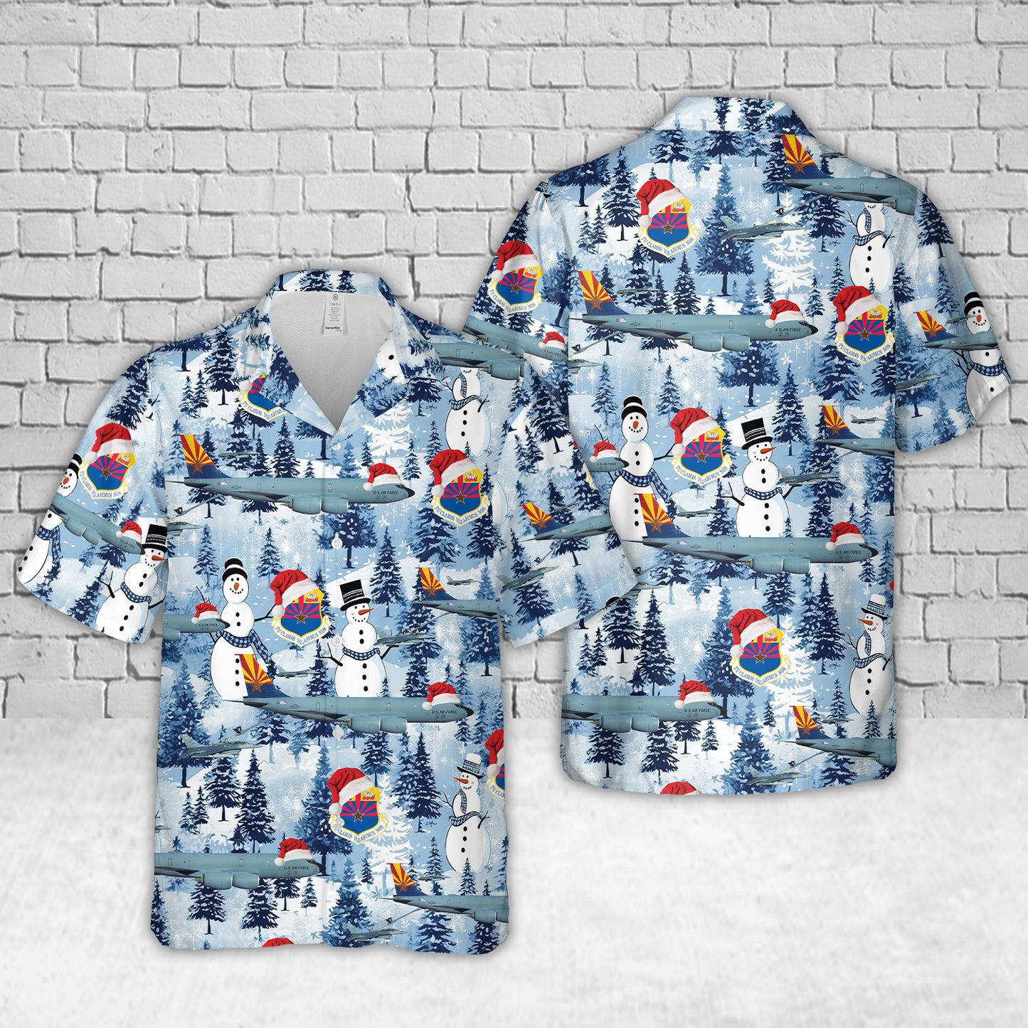 Arizona Air National Guard KC-135 refueling F-16 Fighter Christmas Hawaiian Shirt