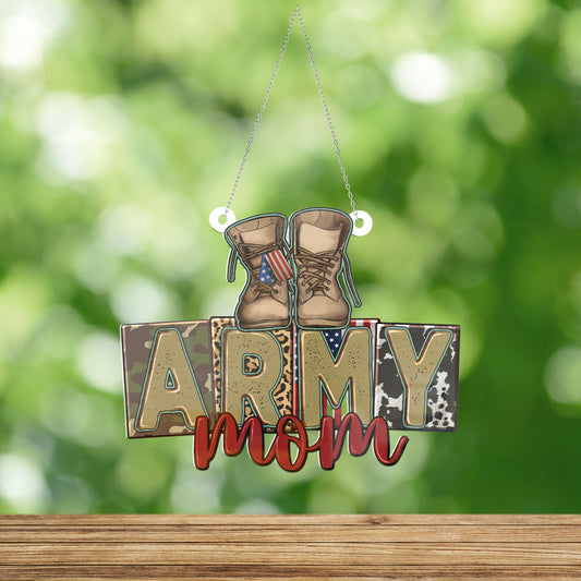 Army Mom Mother's Day Window Hanging Acrylic Ornament