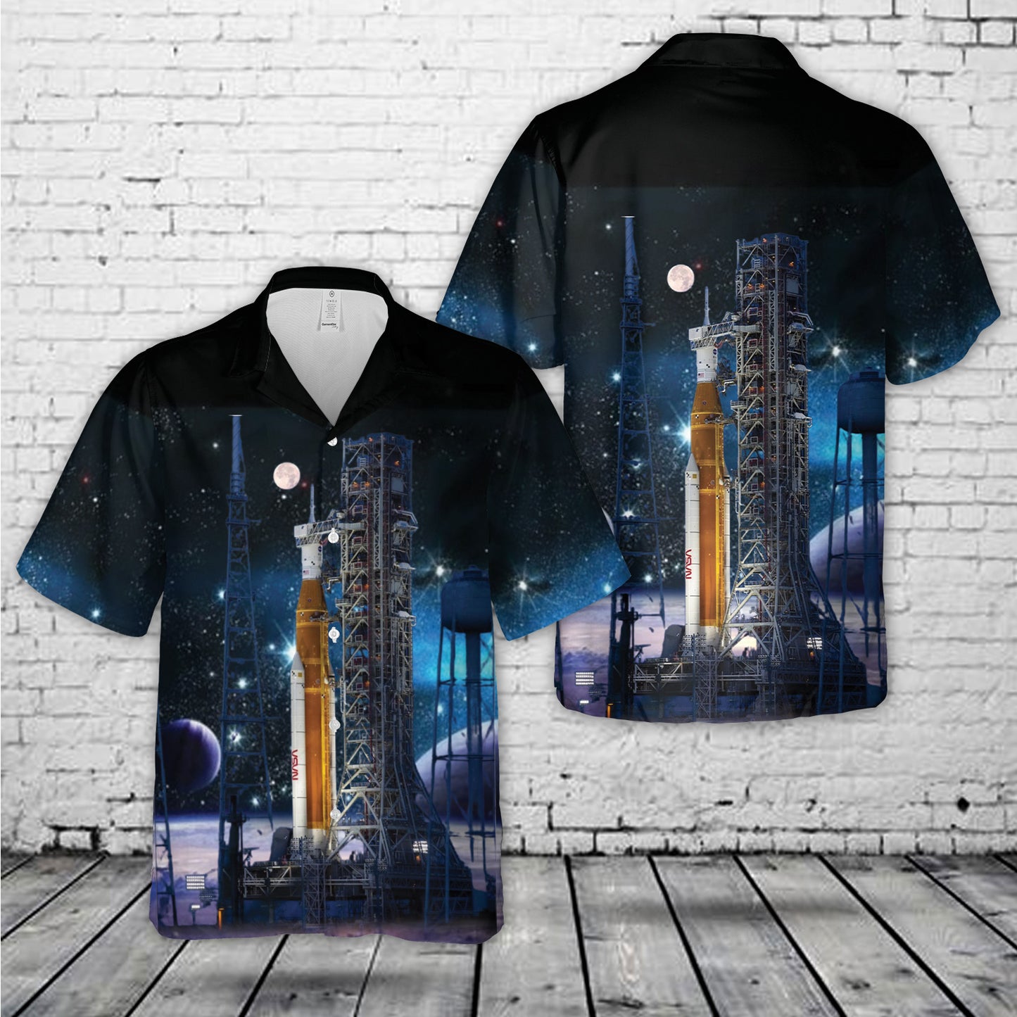 Artemis I Space Launch System SLS Rocket Launch Hawaiian Shirt