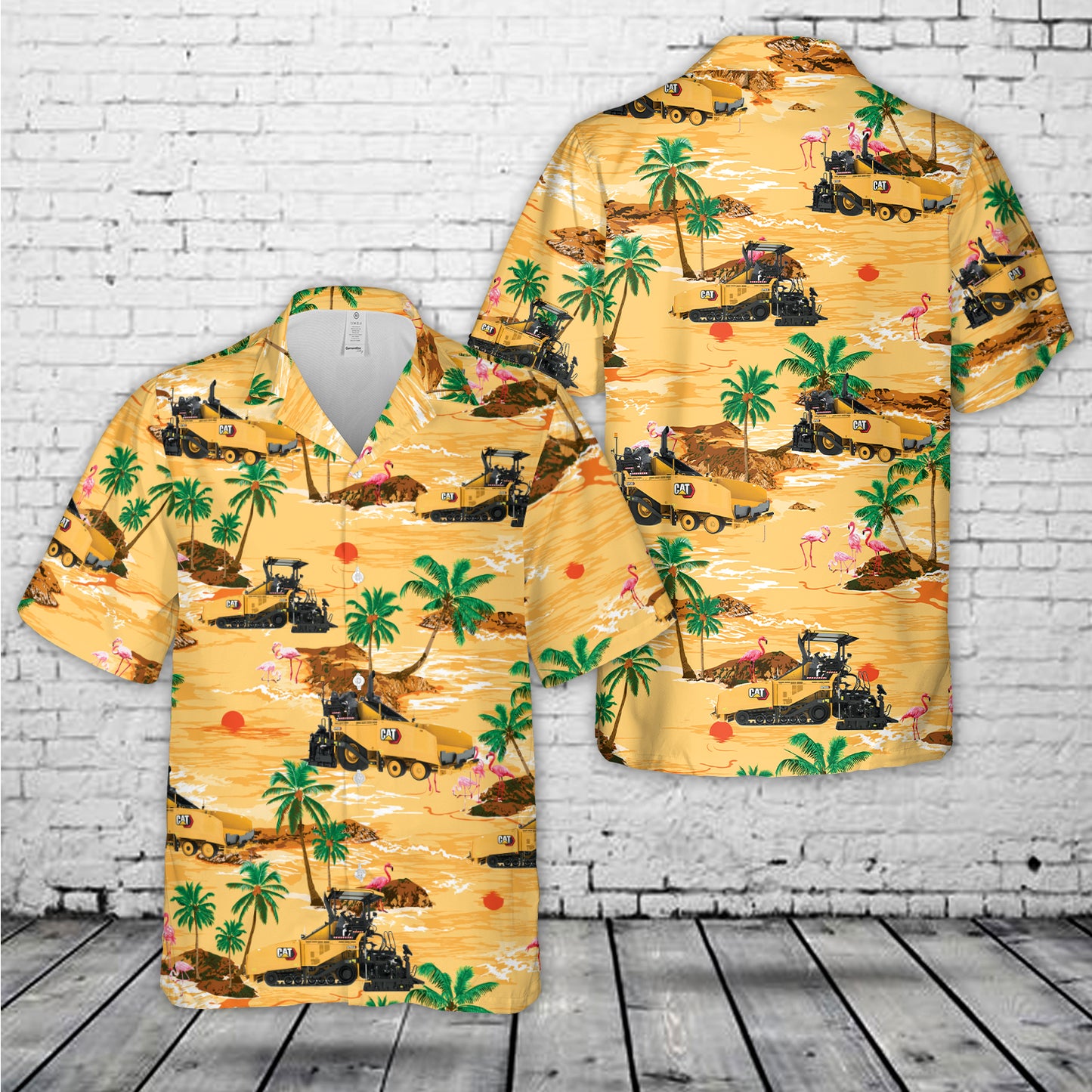 Asphalt Paver Hawaiian Shirt