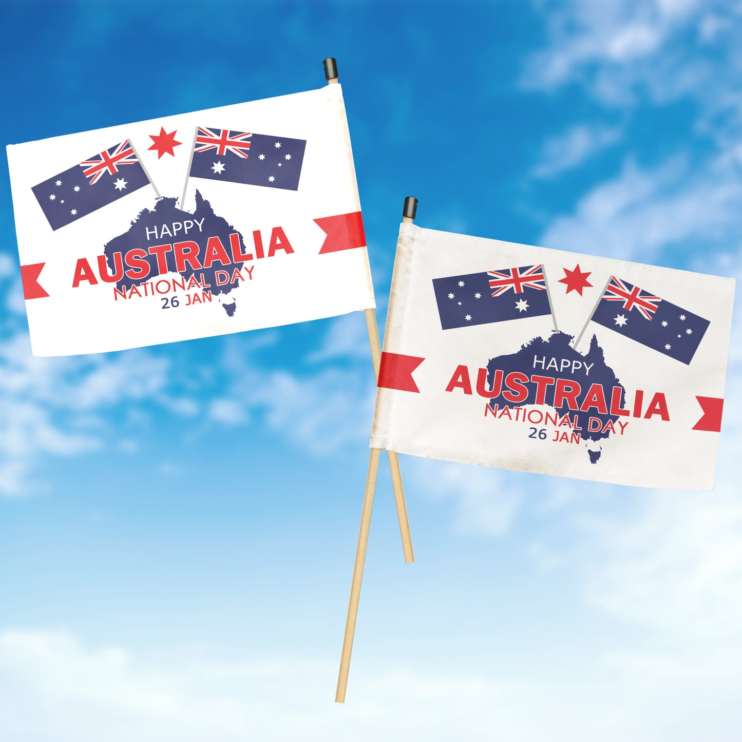 Australia Day Hand Flag