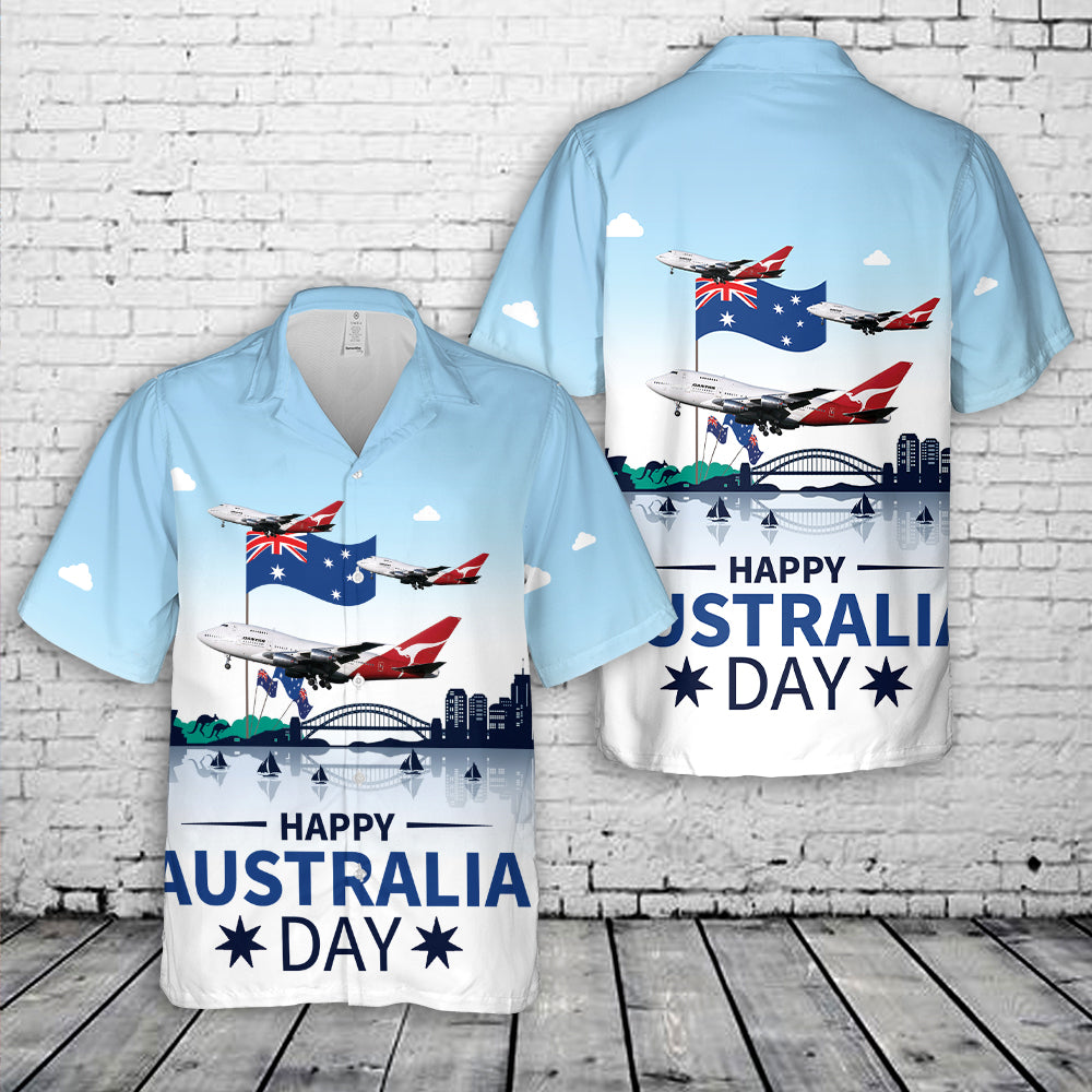 Australia Qantas Boeing 747SP-38, Australia Day Hawaiian Shirt