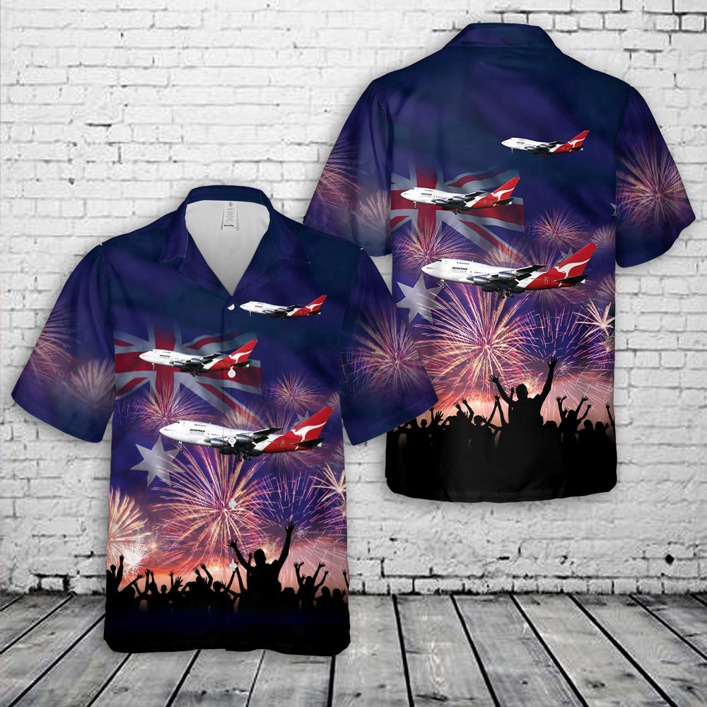Australia Qantas Boeing 747SP-38, Australia Day Hawaiian Shirt