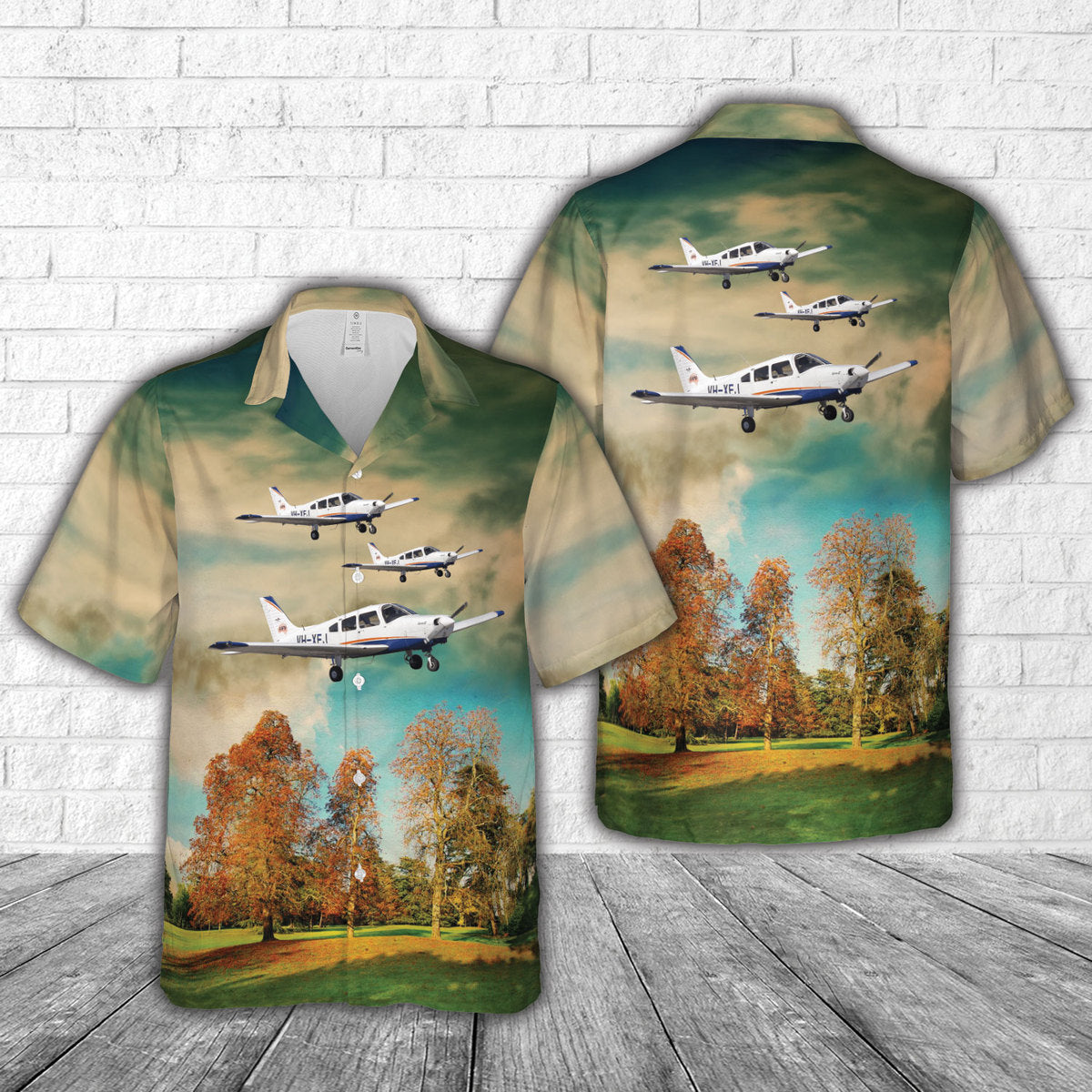 Australian Airline Pilot Academy (VH-XEJ) Piper PA-28-161 Cherokee Warrior III Hawaiian Shirt