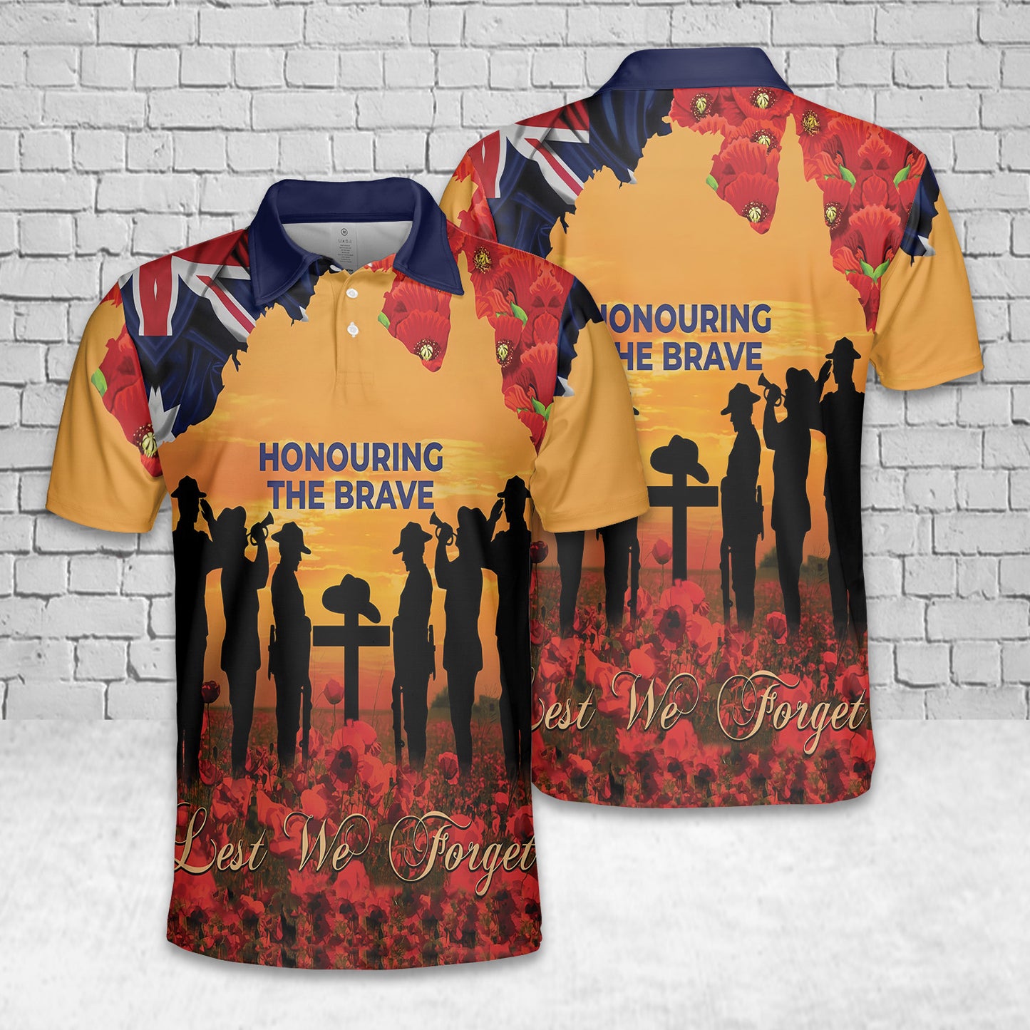Australian Anzac Day Lest We Forget Polo Shirt