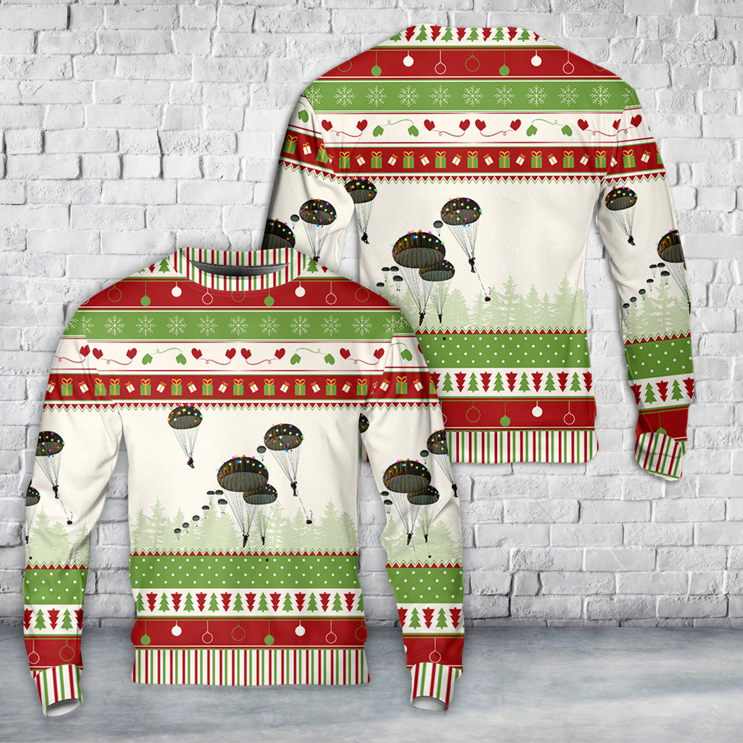 Australian Army 3rd Battalion, Royal Australian Regiment Parachute Drop Christmas AOP Sweater