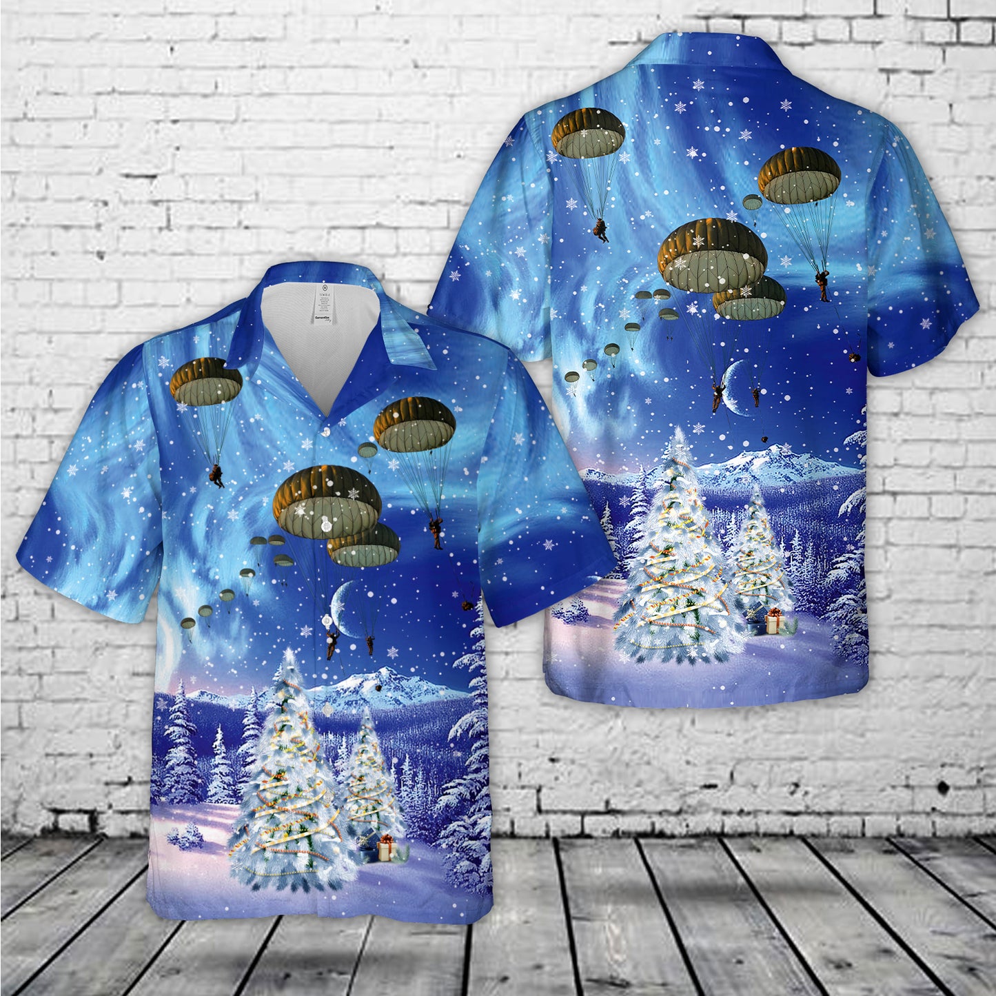 Australian Army 3rd Battalion, Royal Australian Regiment Parachute Drop Christmas Hawaiian Shirt