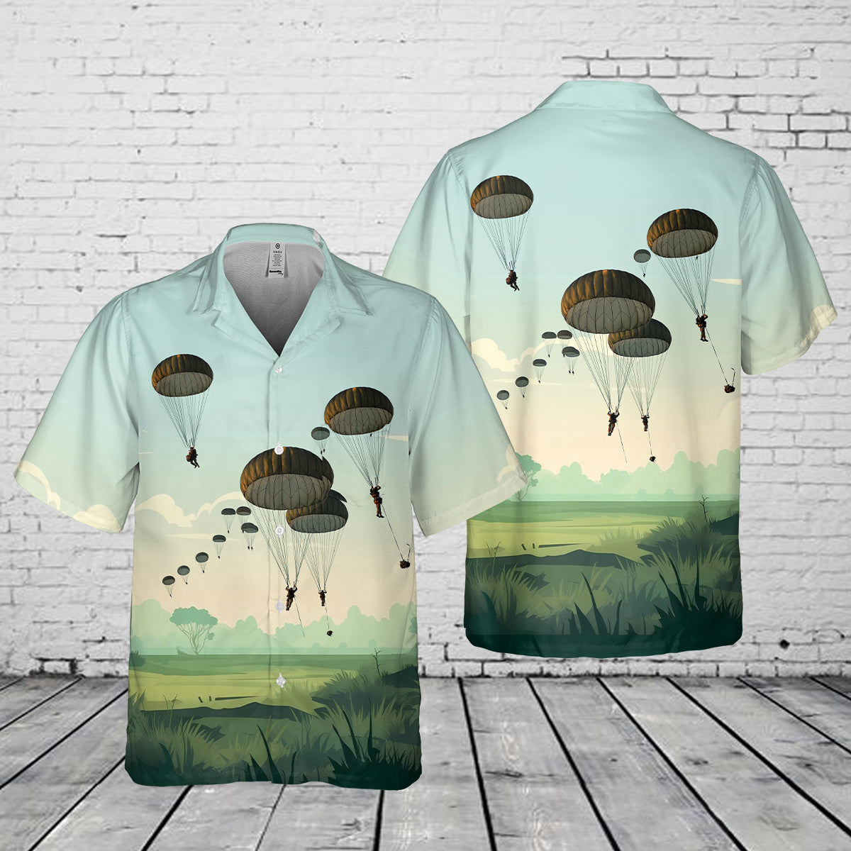 Australian Army 3rd Battalion, Royal Australian Regiment Parachute Drop Pocket Hawaiian Shirt