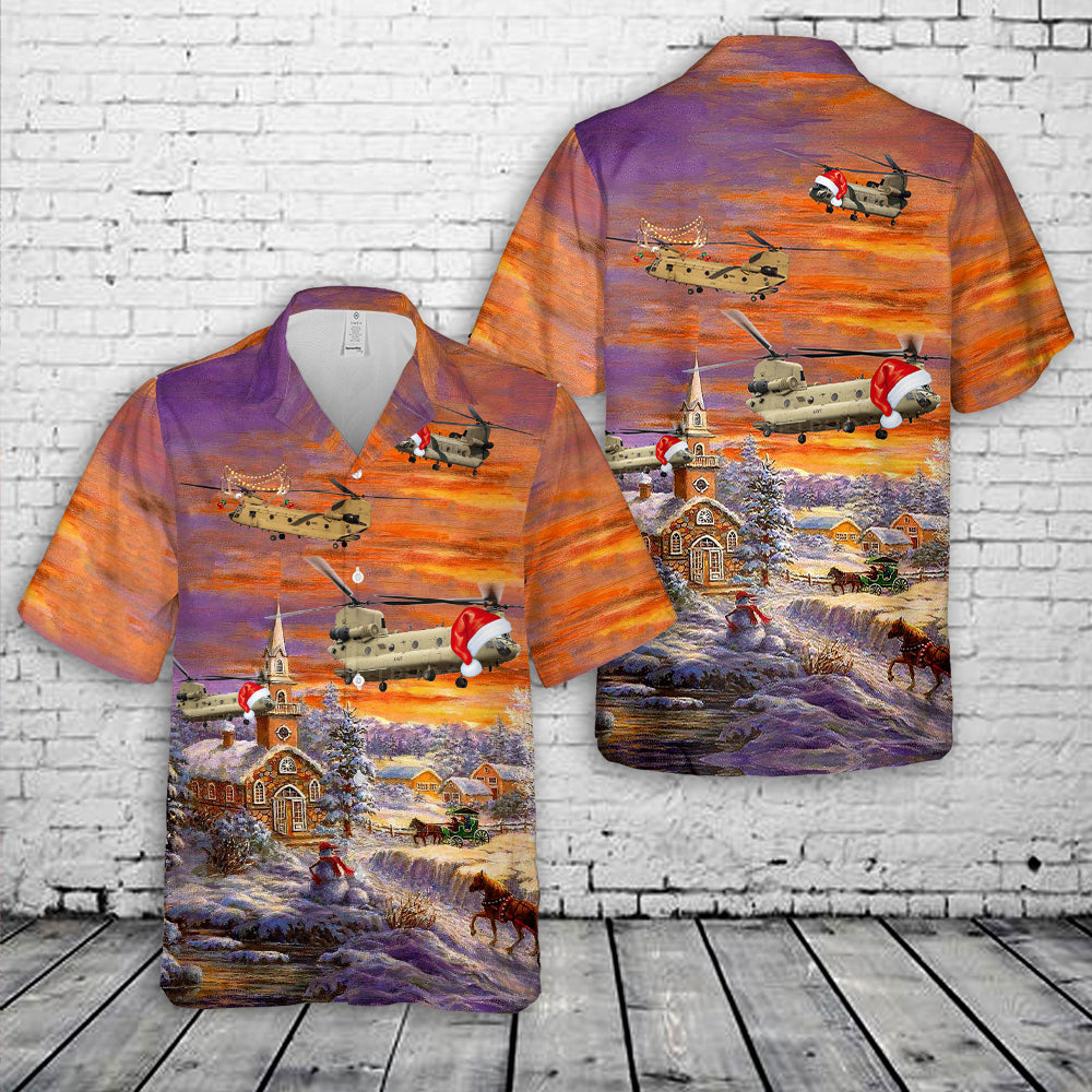 Australian Army Boeing CH-47F Chinook Christmas Hawaiian Shirt