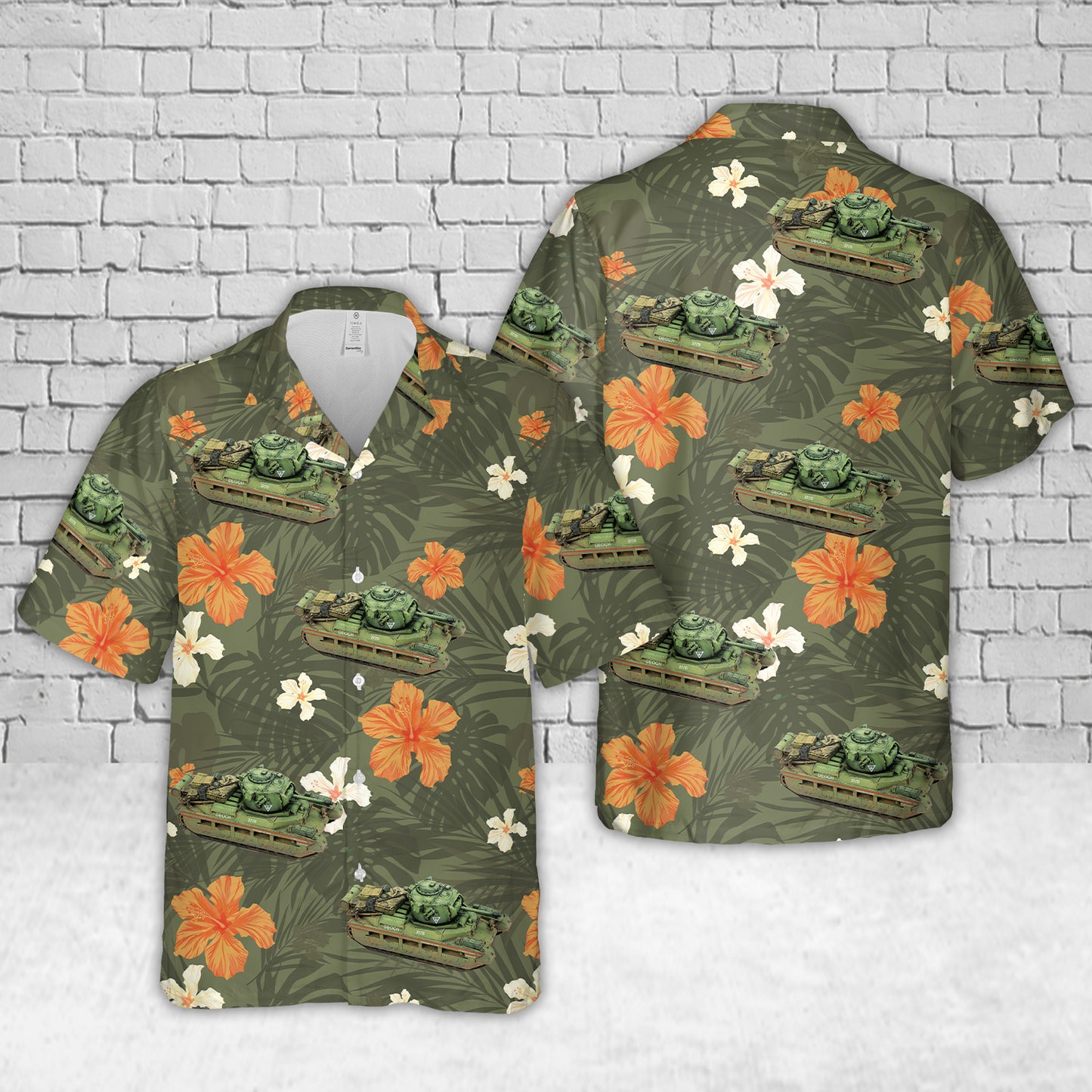 Australian Army PP0032 Matilda II Frog Flamethrower Tank Hawaiian Shirt