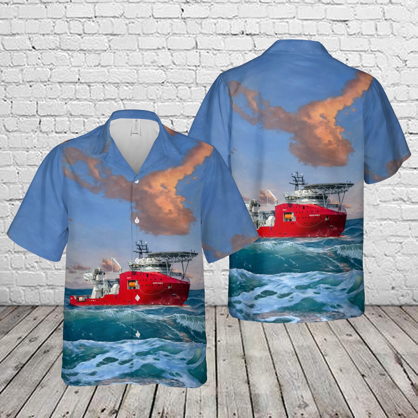 Australian Border Force Cutter (ABFC) Ocean Shield Hawaiian Shirt