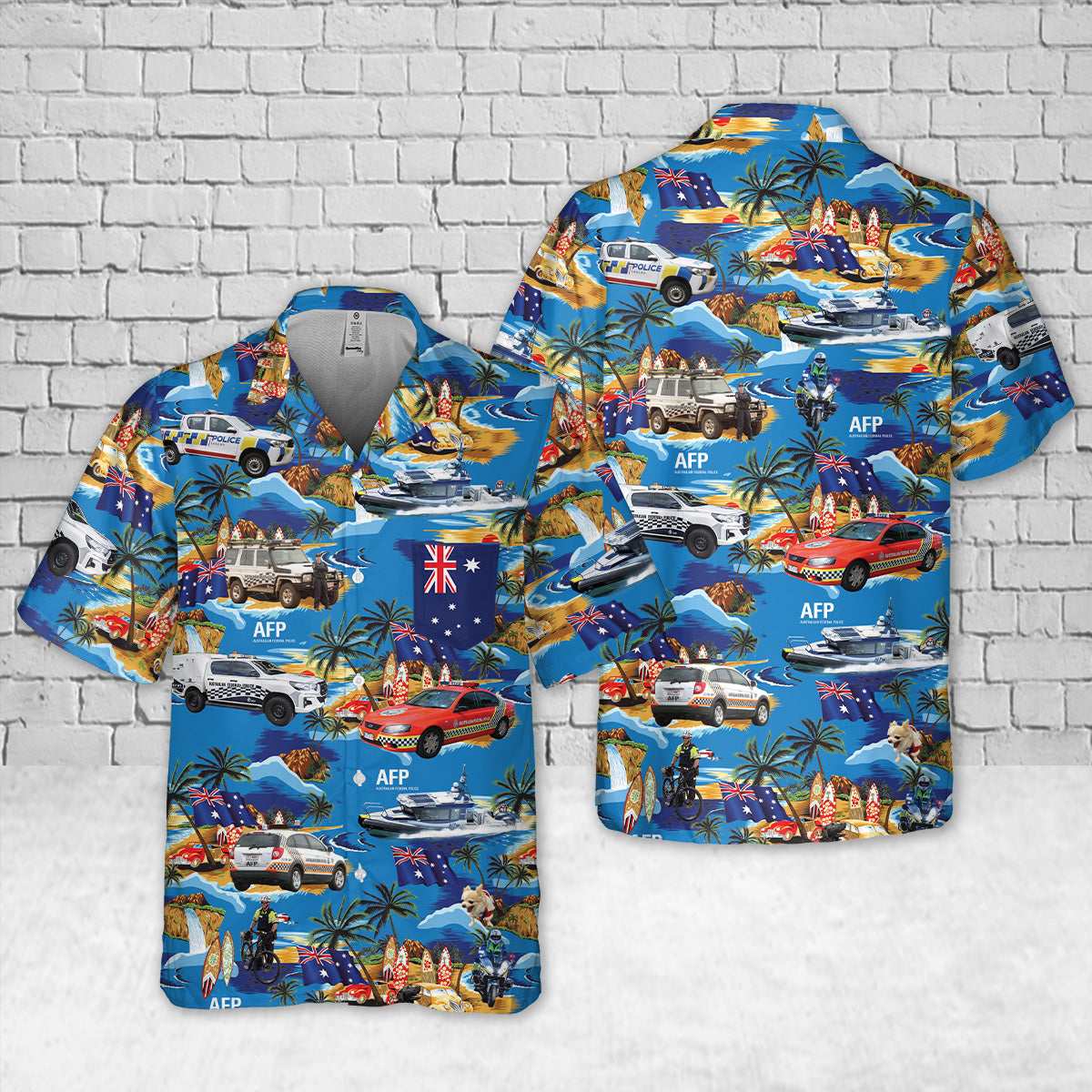 Australian Federal Police (AFP) Australia Day Pocket Hawaiian Shirt