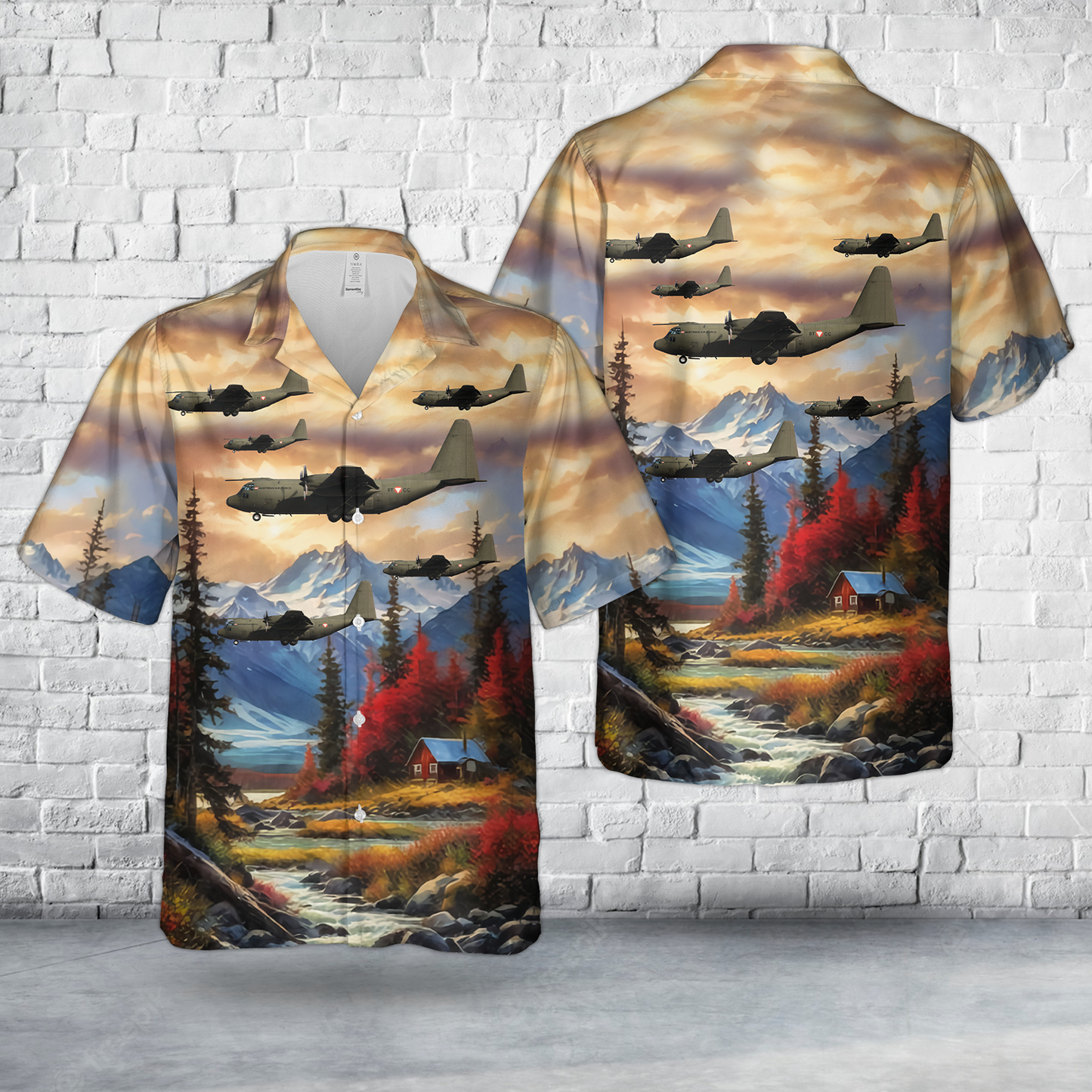 Austrian Air Force Herc 8T-CC Hawaiian Shirt