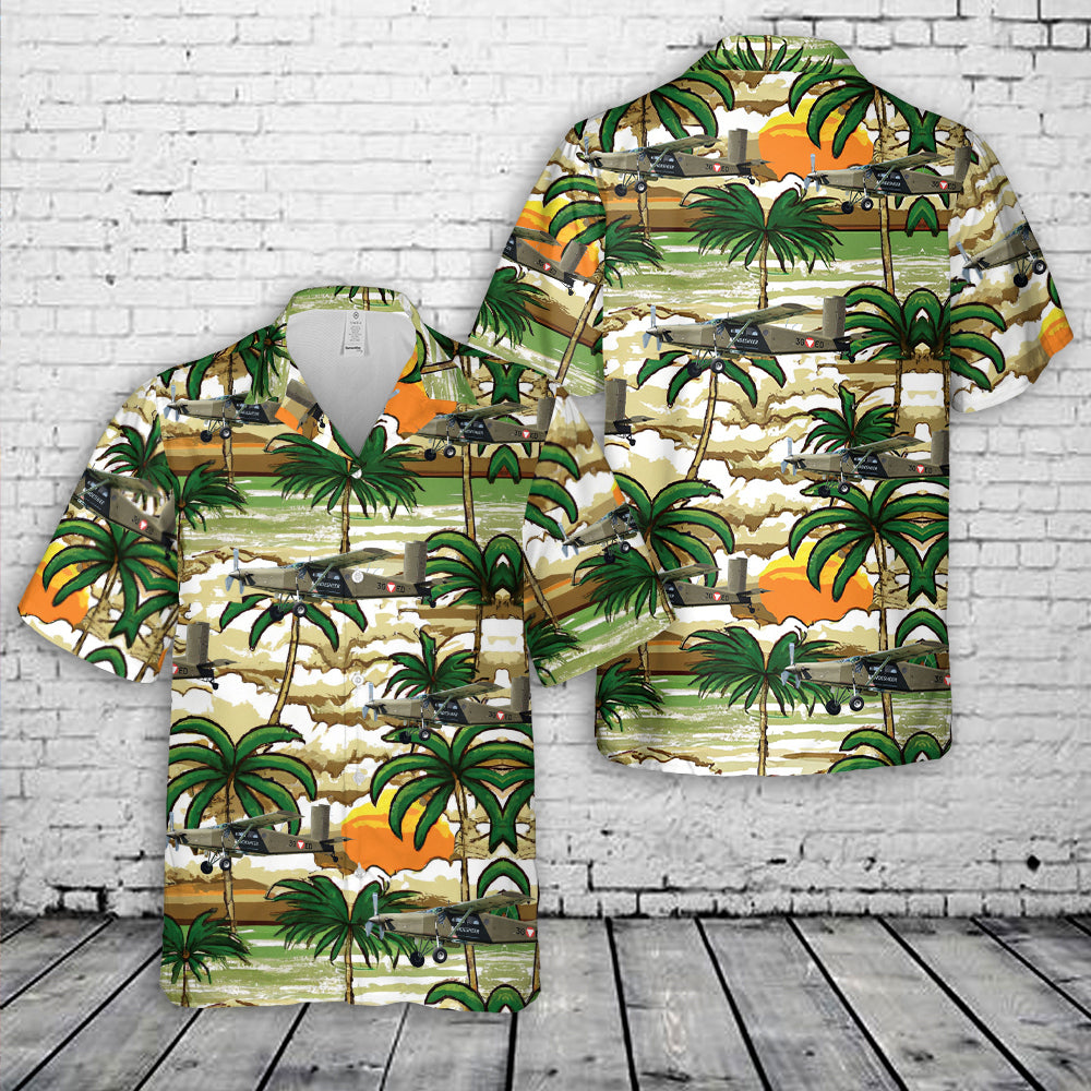 Austrian Air Force Pilatus PC-6/B2-H2 Turbo Porter Hawaiian Shirt
