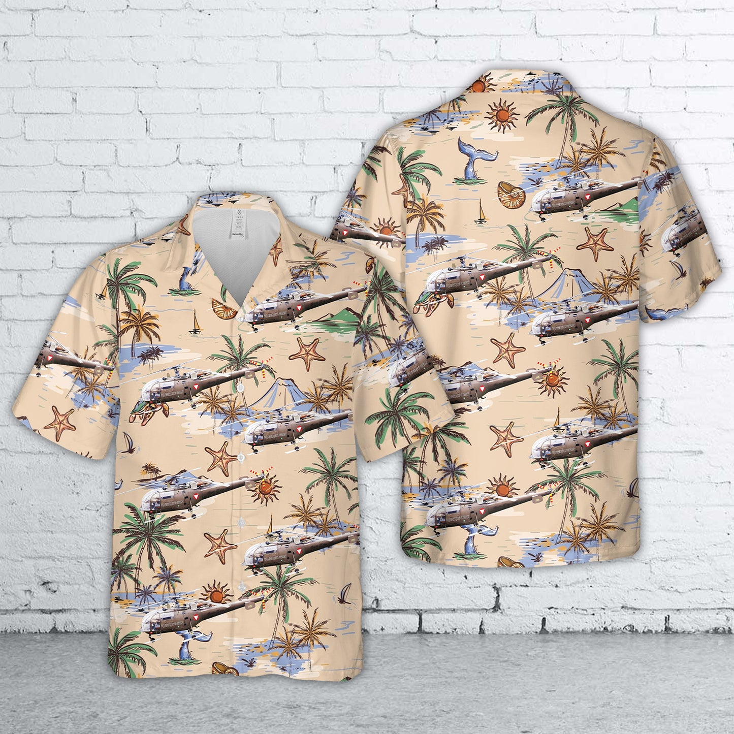 Austrian Army Aérospatiale SA.316B Alouette III 3E-KG LOXA Hawaiian Shirt