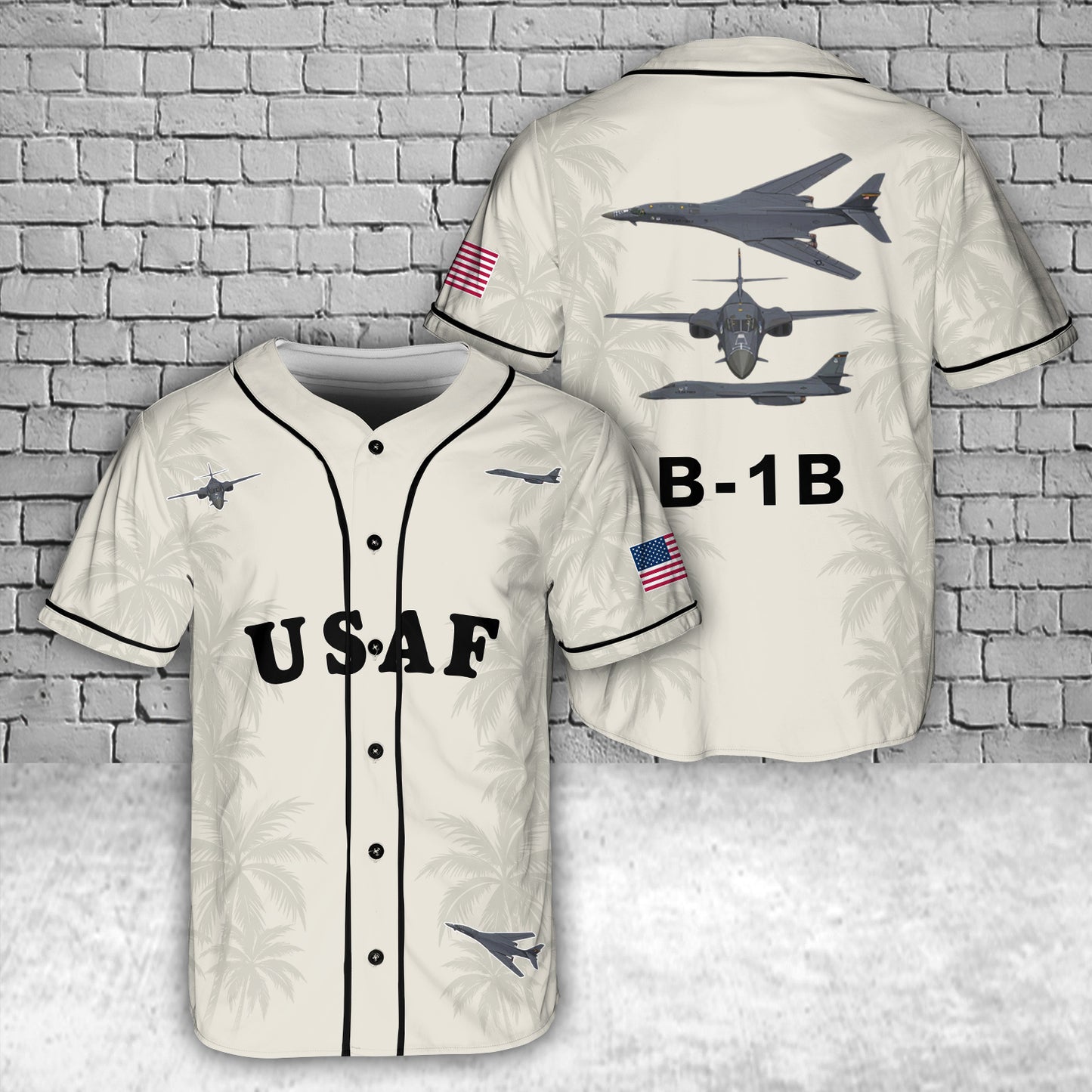 B-1B Lancer Supersonic Bomber Jet Baseball Jersey