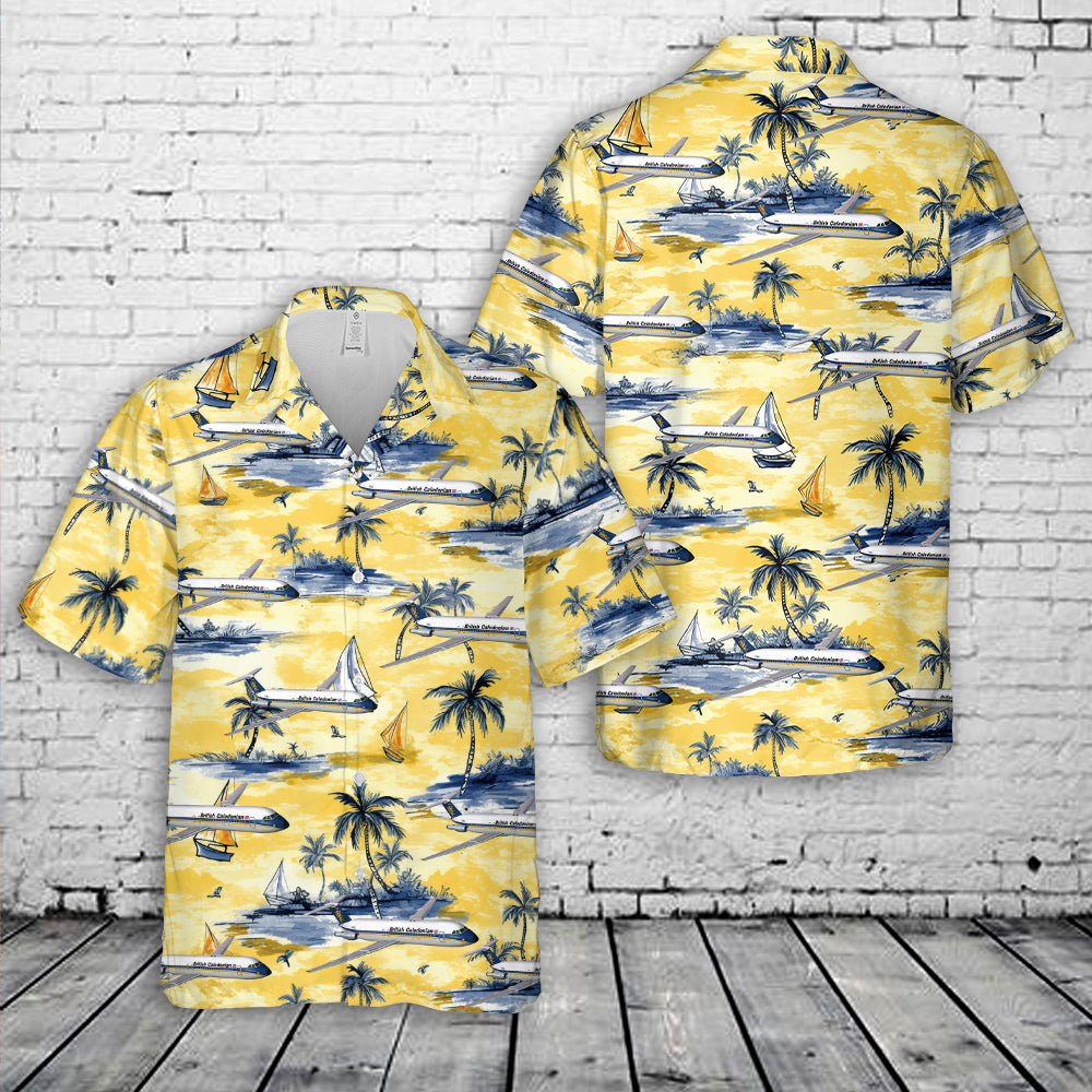 BRITISH CALEDONIAN AIRWAYS BAC ONE-ELEVEN 523FJ G-AXLL (1985) Hawaiian Shirt