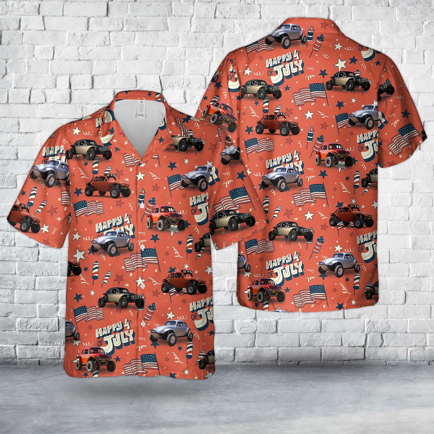 Baja Bug, 4th Of July Hawaiian Shirt
