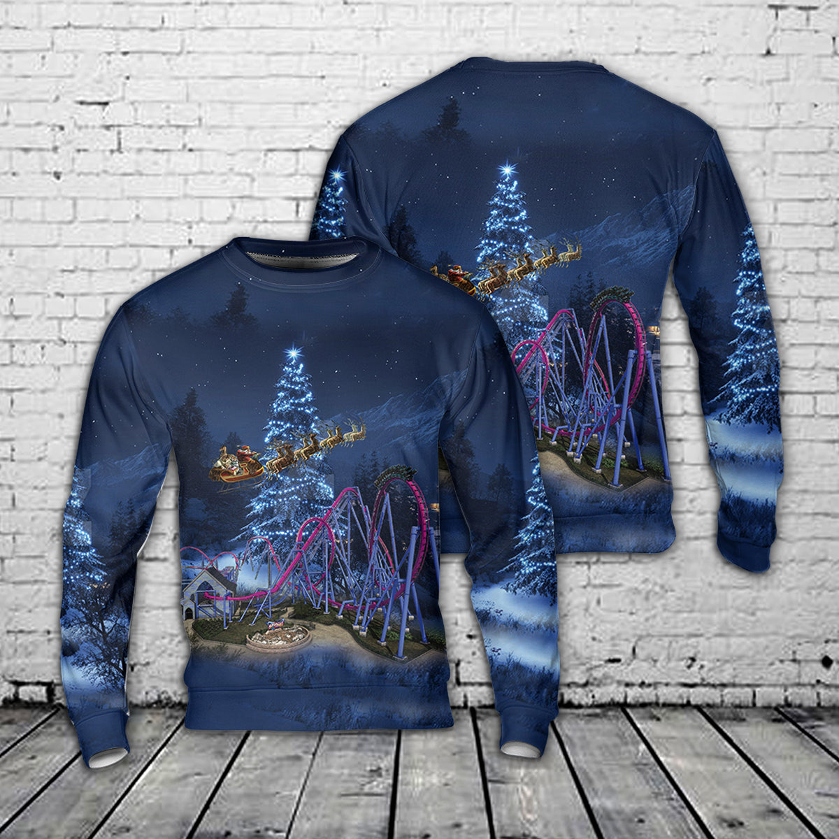 Banshee Roller Coaster AOP Christmas Sweater