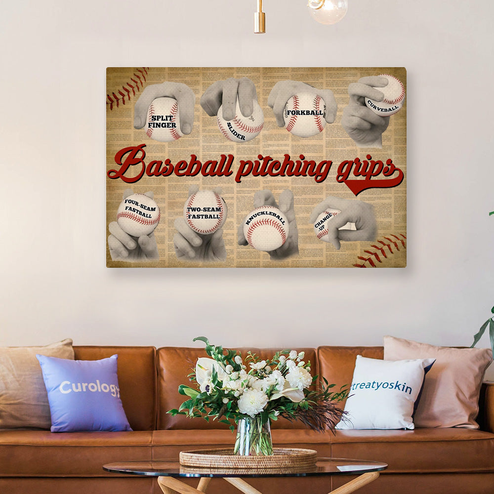 Baseball Pitching Grips Canvas