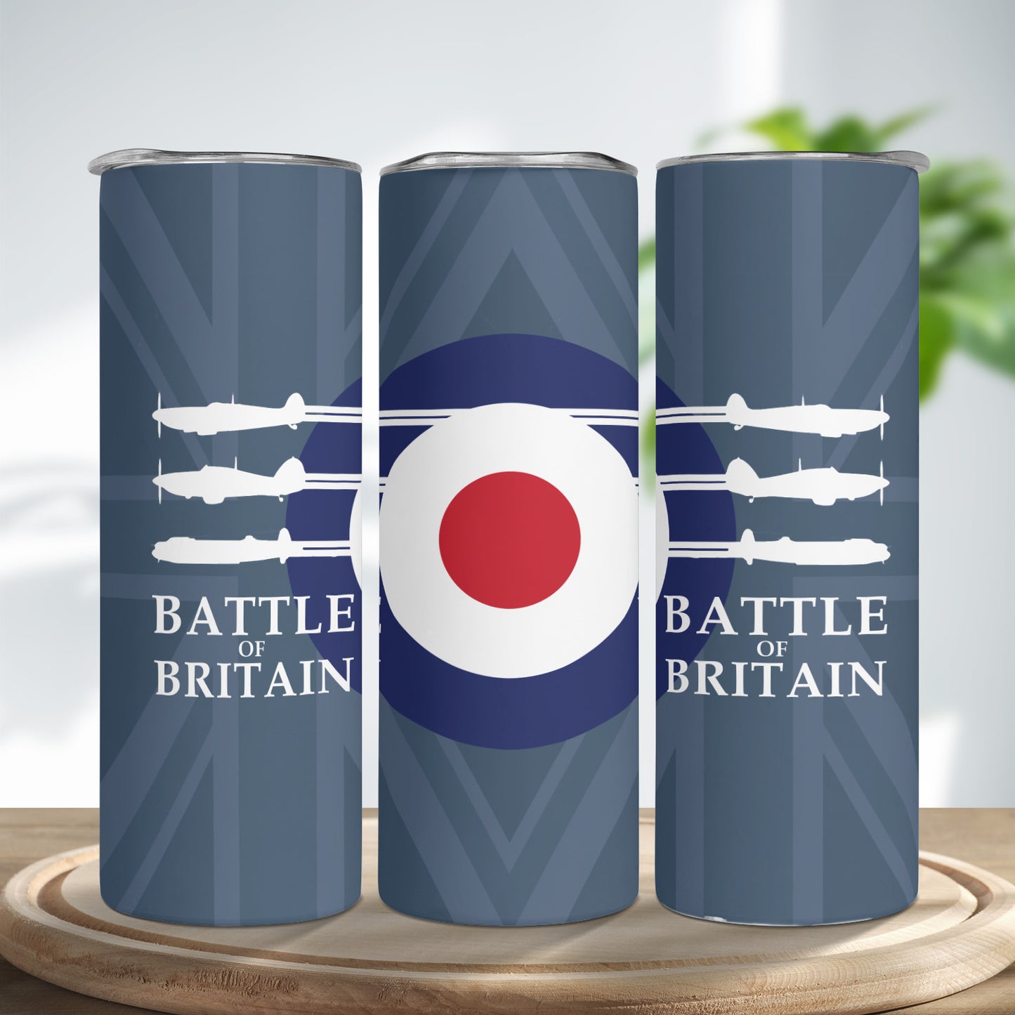 Battle of Britain Skinny Tumbler Stainless Steel with Lids 20OZ