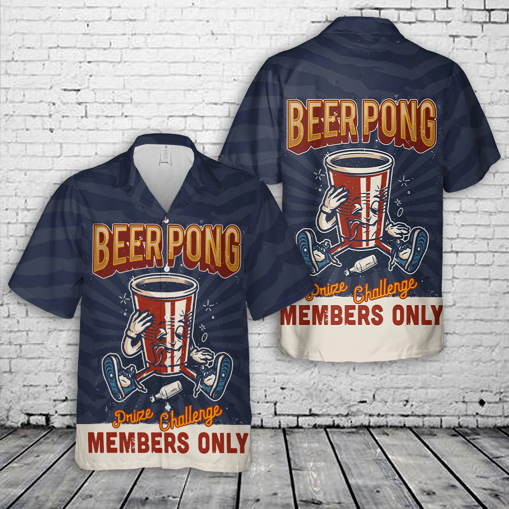 Beer Pong Drink Challenge Hawaiian Shirt