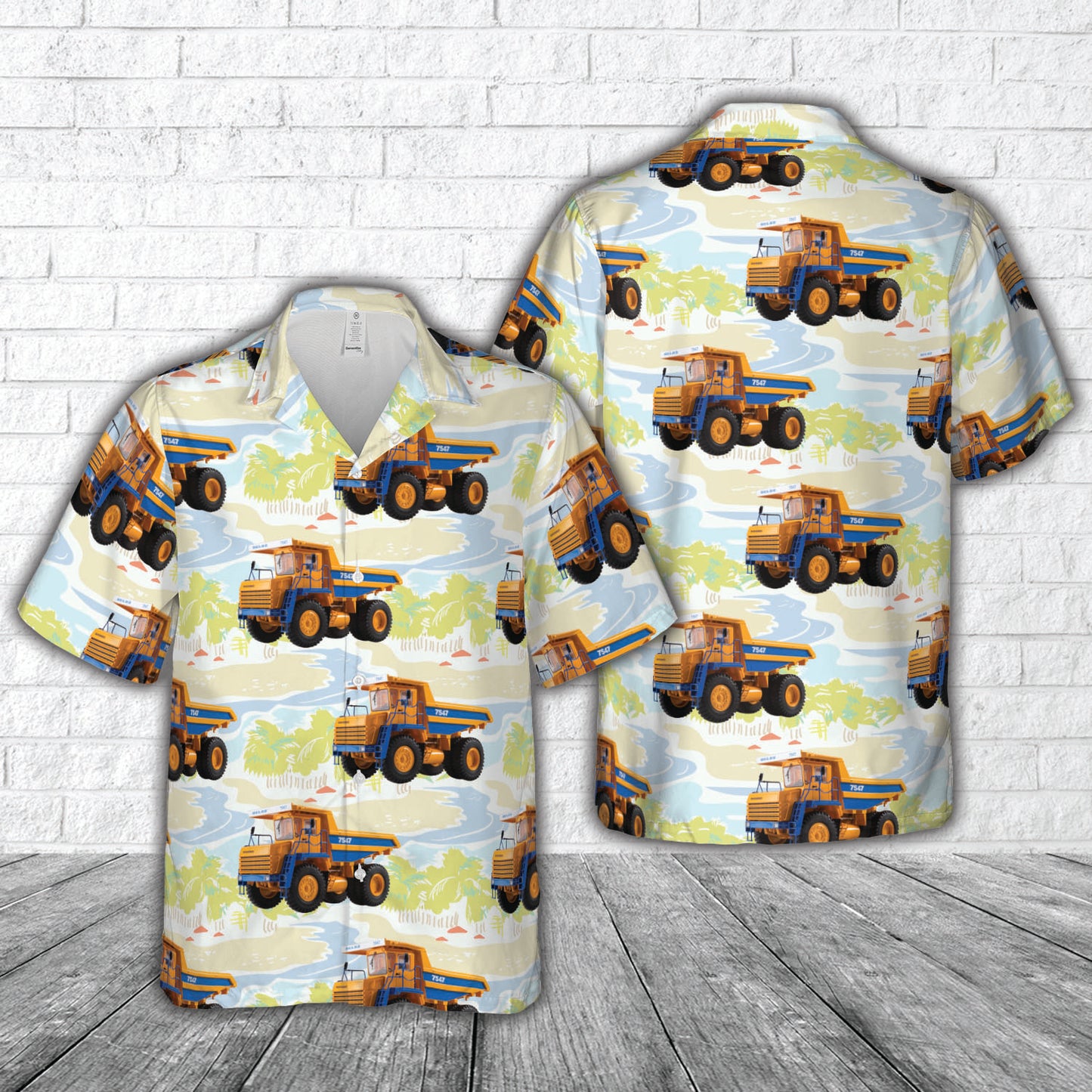 Belaz 7547 Super Heavy Mining Kipper Dump Truck Belarus 1994 Hawaiian Shirt