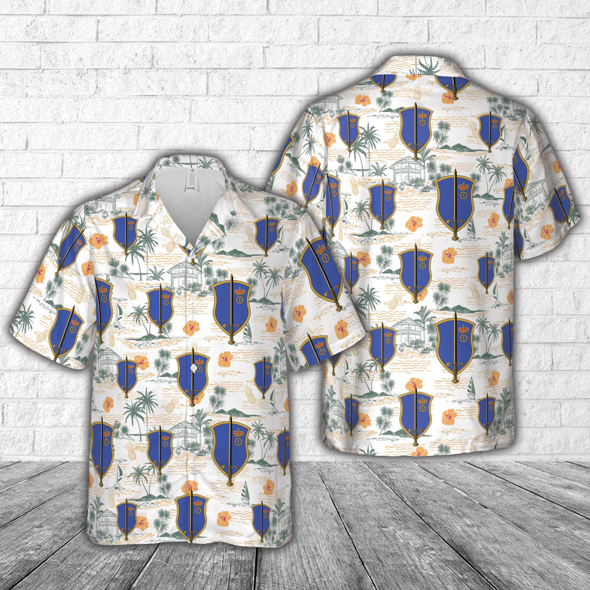 Belgian Army Motorized Brigade Hawaiian Shirt