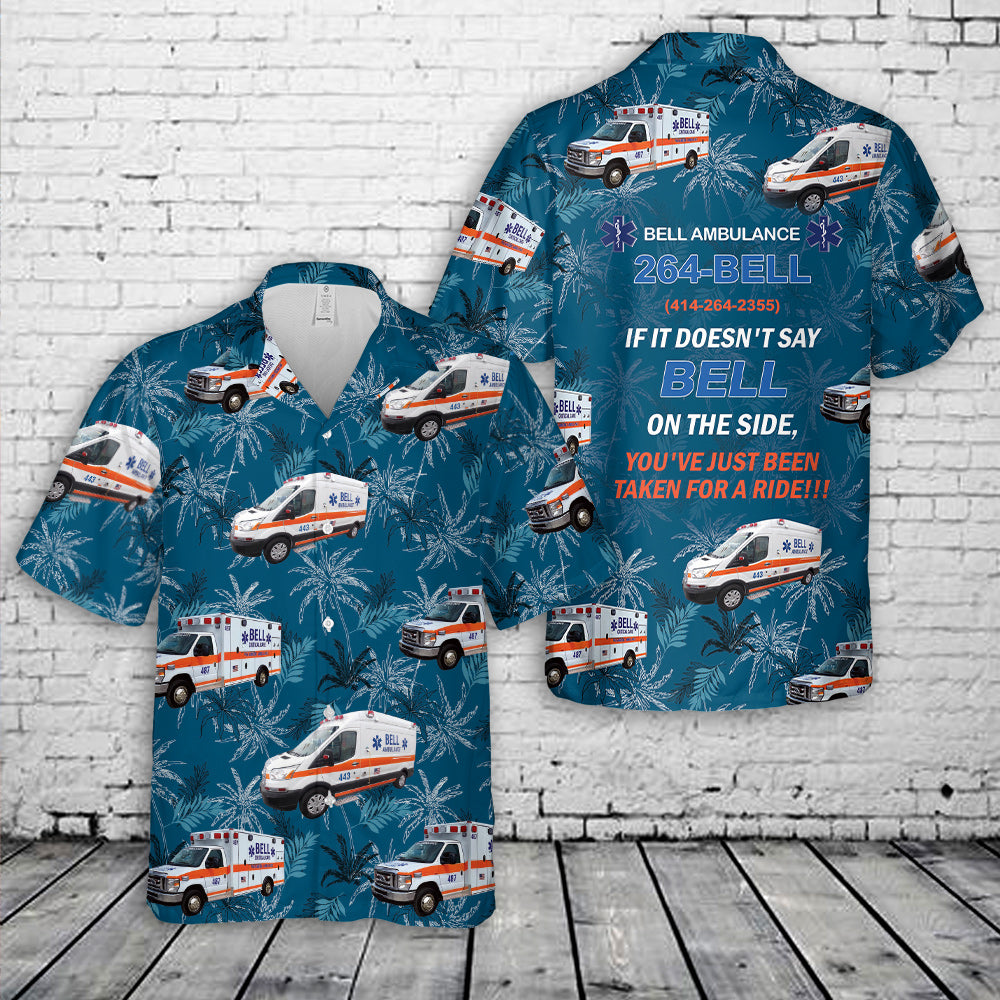 Bell Ambulance, Milwaukee, Wisconsin Fleet Hawaiian Shirt