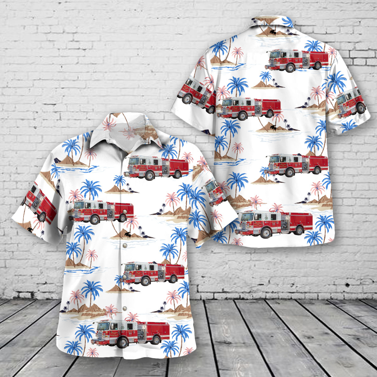 Belmont, North Carolina, New Hope Fire Department Hawaiian Shirt