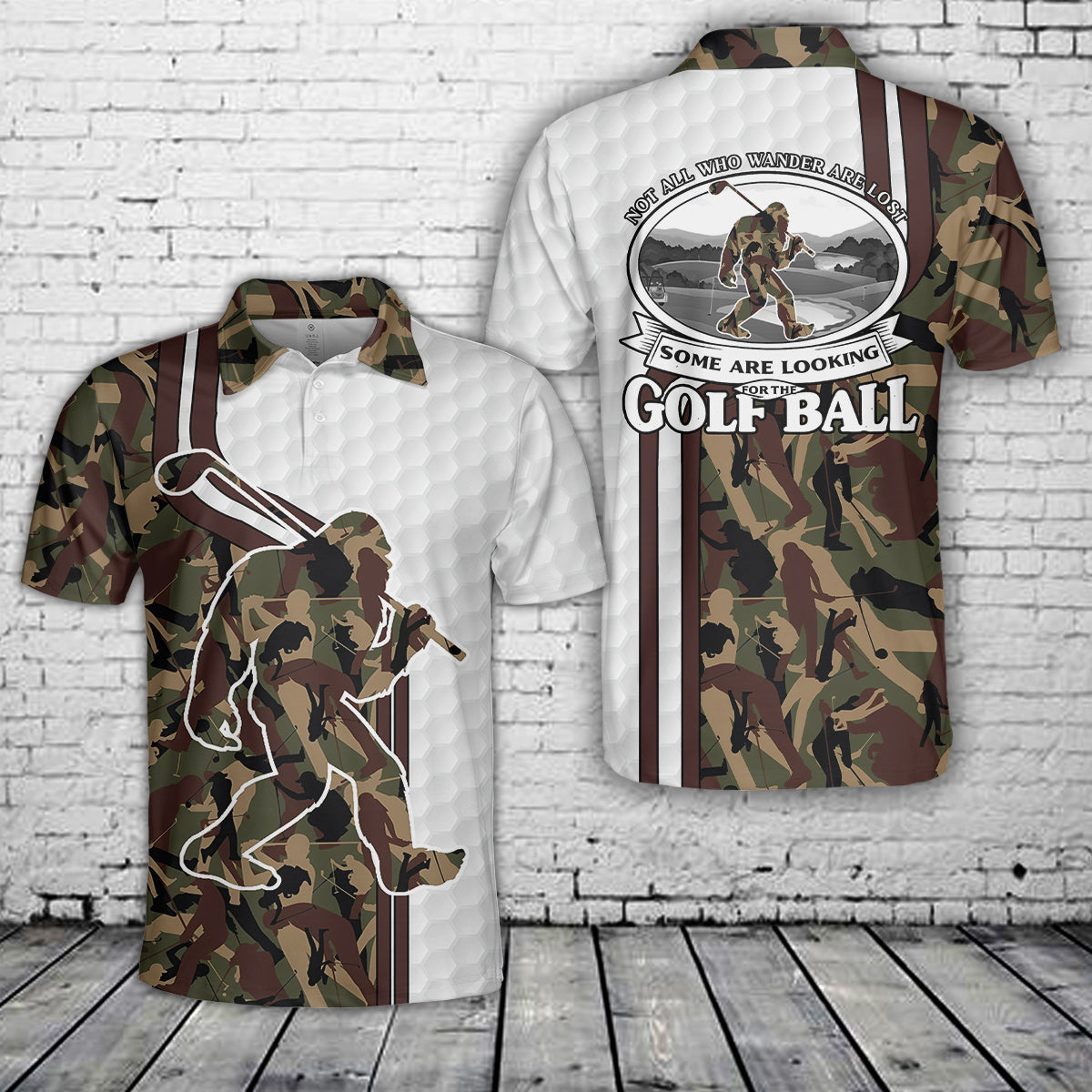 Bigfoot Golf Camo Polo Shirt