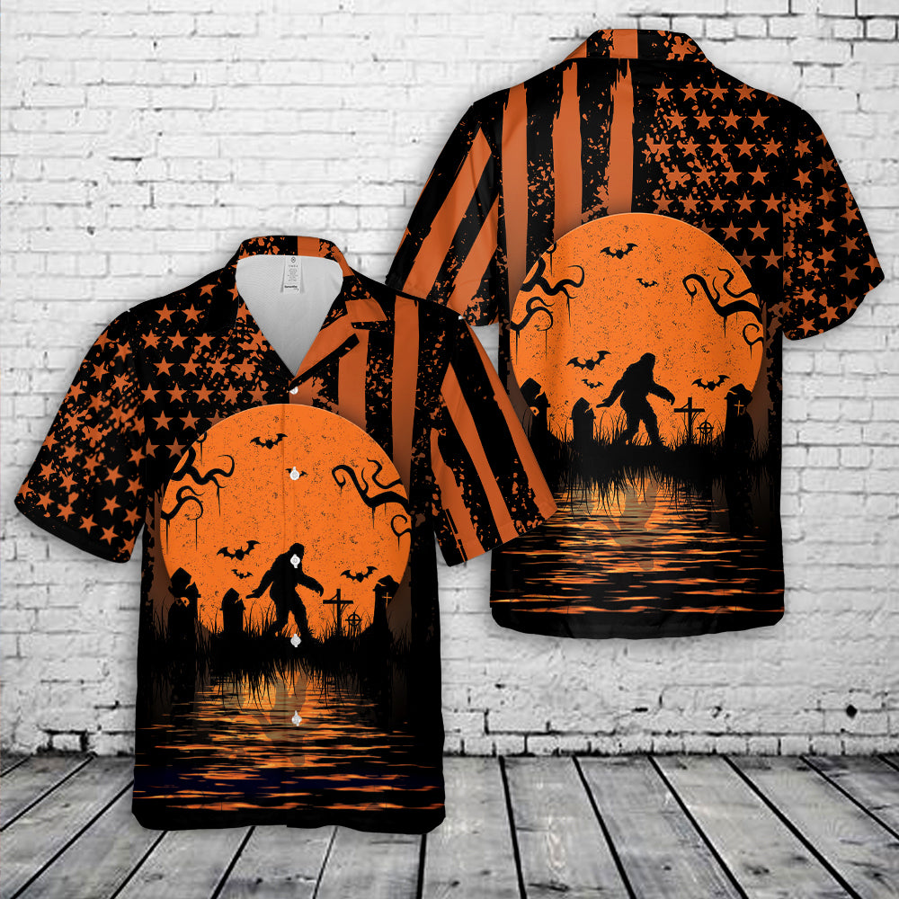 Bigfoot Halloween Hawaiian Shirt