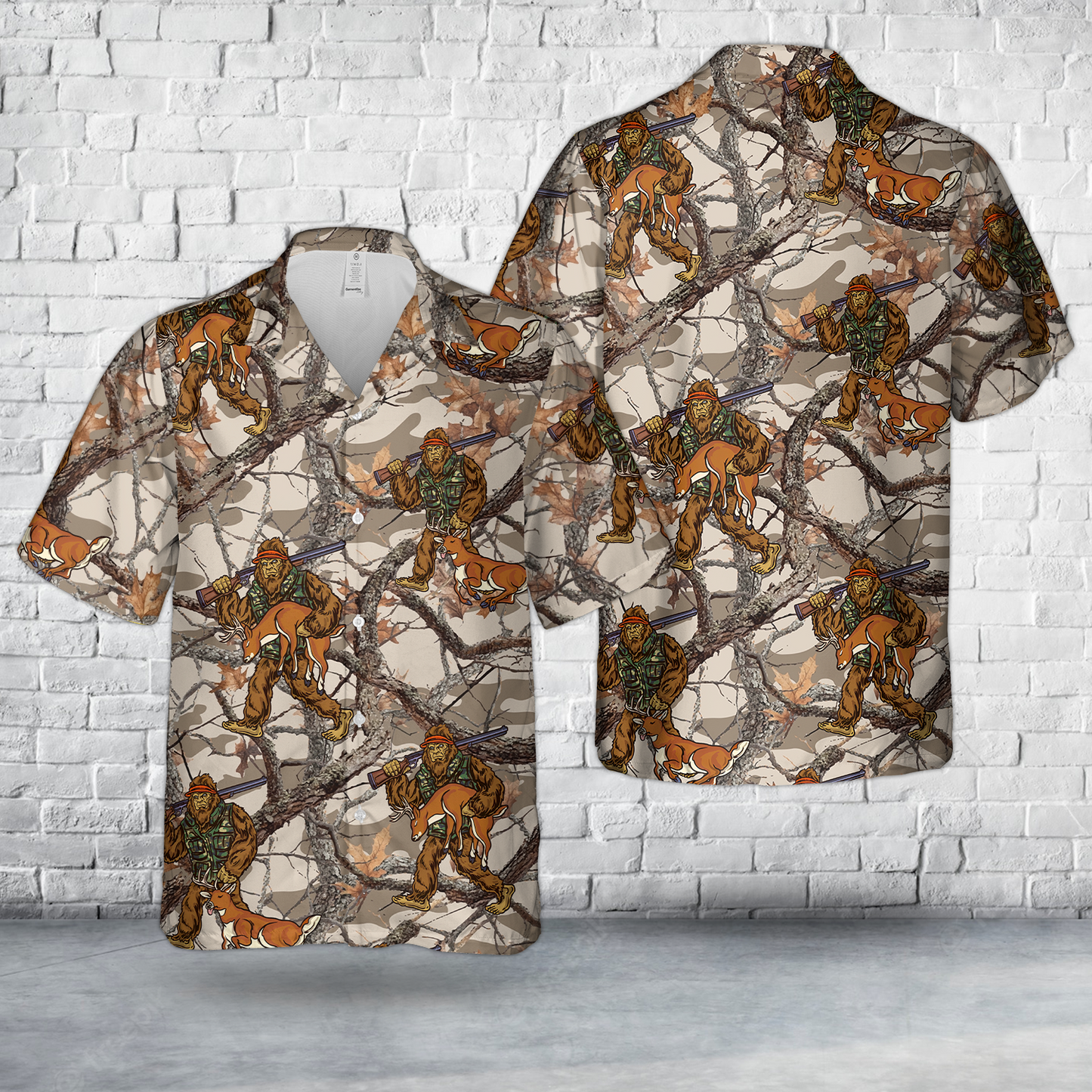 Bigfoot Hunting Hawaiian Shirt