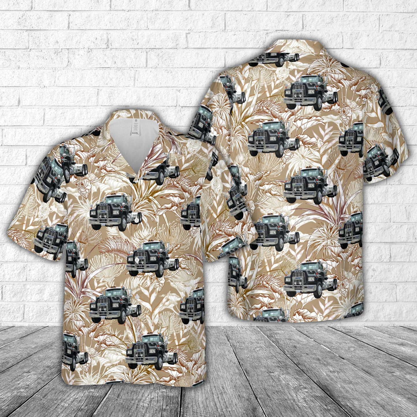 Bill Rudicill's 1985 Mack R Model Semi Tractor Hawaiian Shirt