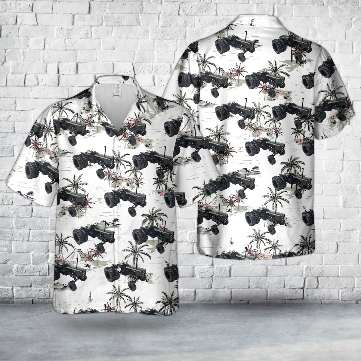 Black Chase Allis-Chalmers One-Ninety Wide Front Tractor with 3-Point Hitch Hawaiian Shirt