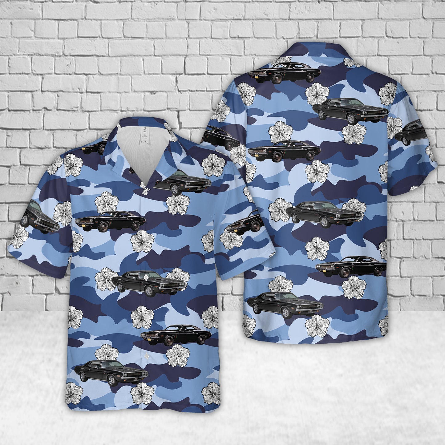"Black Ghost” 1970 Dodge Challenger R/T SE Hawaiian Shirt