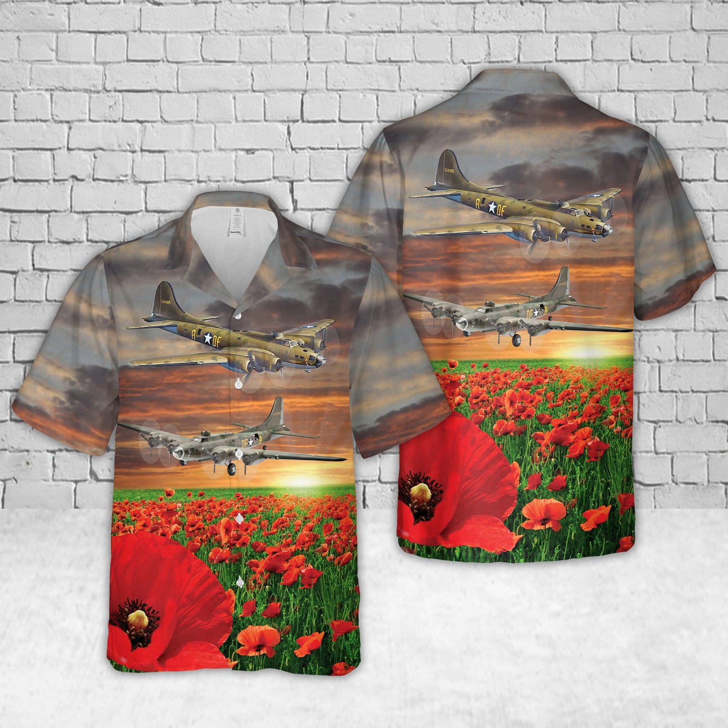 Boeing B-17F Memphis Belle World War II Hawaiian Shirt